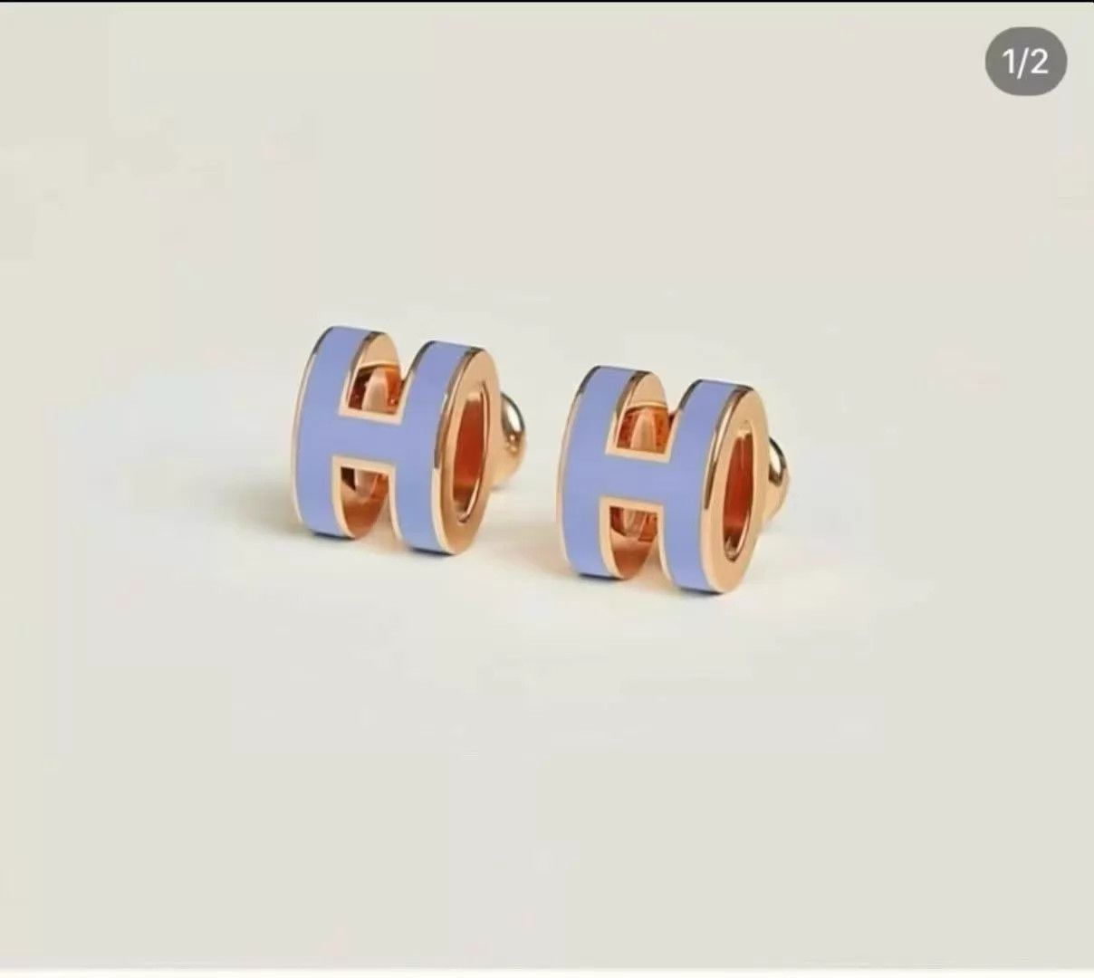 Hermes Hermes Pop Mini H Earrings Lilac AH035 Size ONE SIZE - 5 Thumbnail