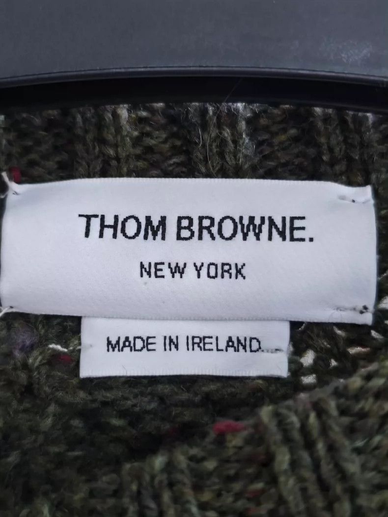 Thom Browne THOM BROWNE Dark green four-bar sweater 2502-Nextarrow Size US S / EU 44-46 / 1 - 3 Thumbnail