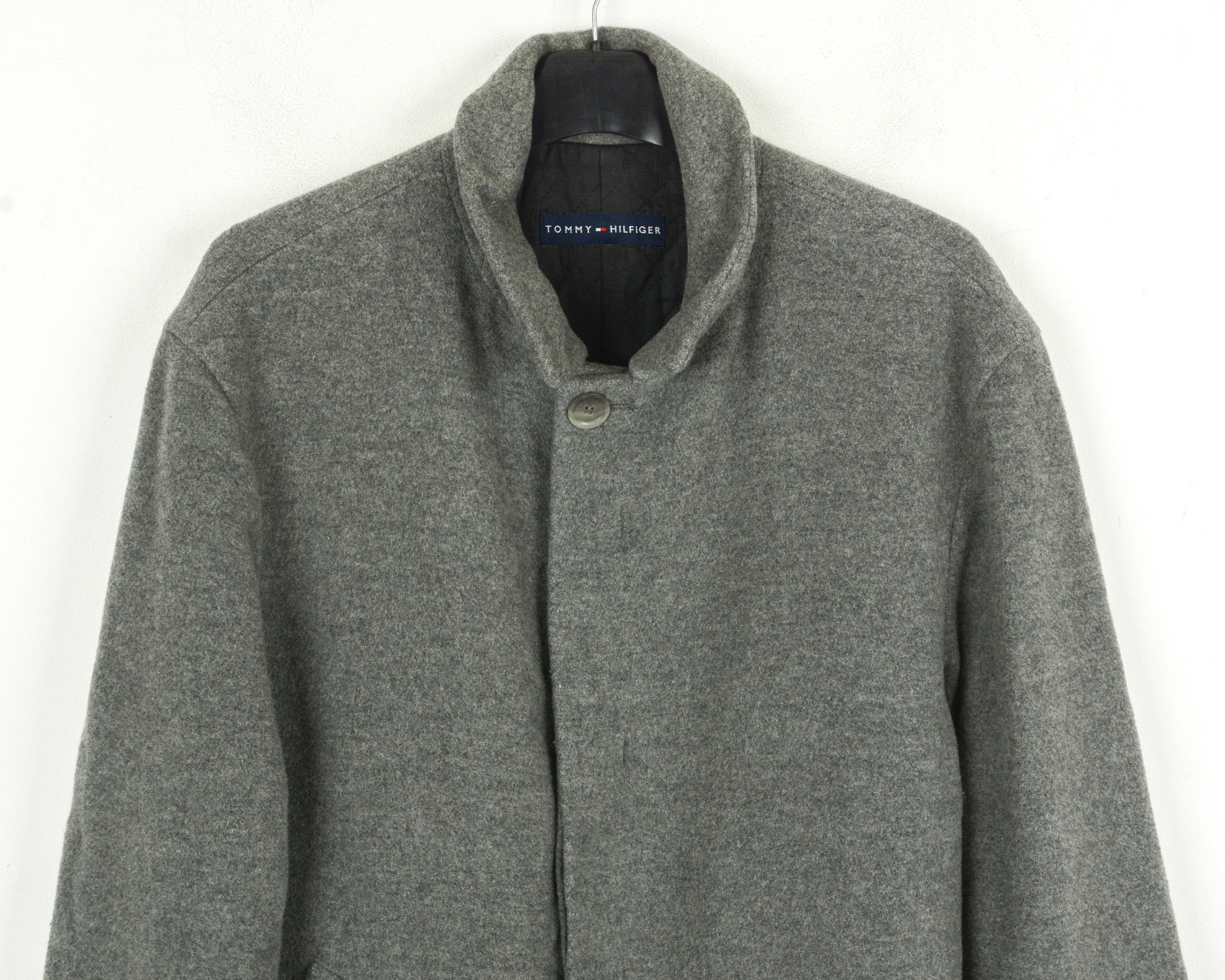 Tommy Hilfiger Nassau S Wool Over Coat Jacket Pea Grey Winter Outdoors Size US S / EU 44-46 / 1 - 2 Thumbnail