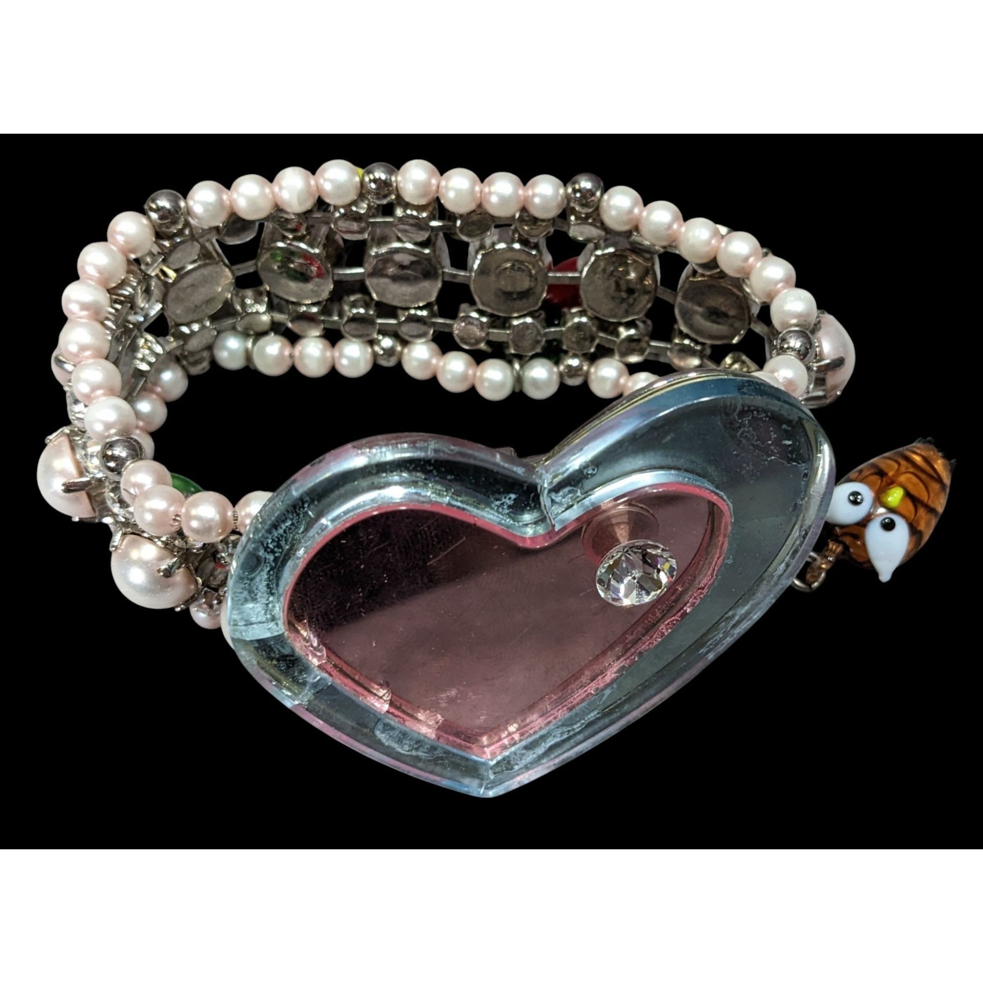 Miu Miu Rare Limited Edition Miu Miu Glass Heart Faux Pearl Glass Ch Size ONE SIZE - 2 Thumbnail