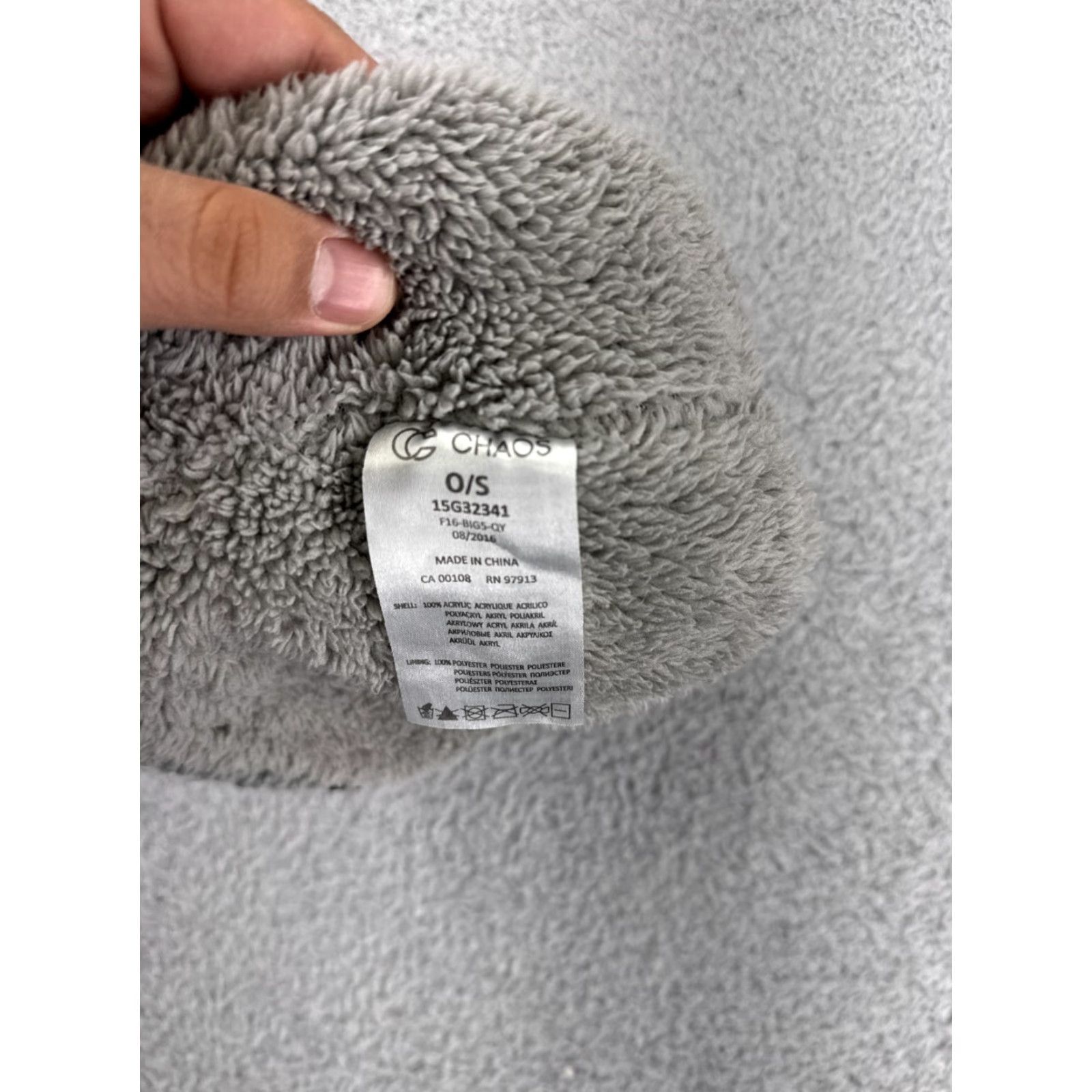Vintage Chaos Beanie Toque Womens One Size Gray Acrylic Knit Beanie Casual Activewear Ski Womens Size ONE SIZE - 5 Thumbnail