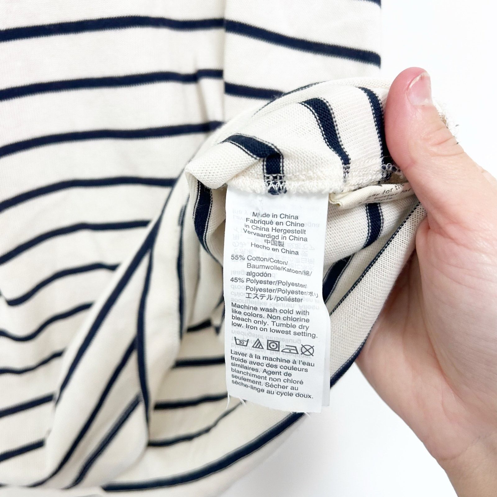 Madewell Madewell White Navy Blue Striped Tank Top Sz S Size S / US 4 / IT 40 - 3 Thumbnail