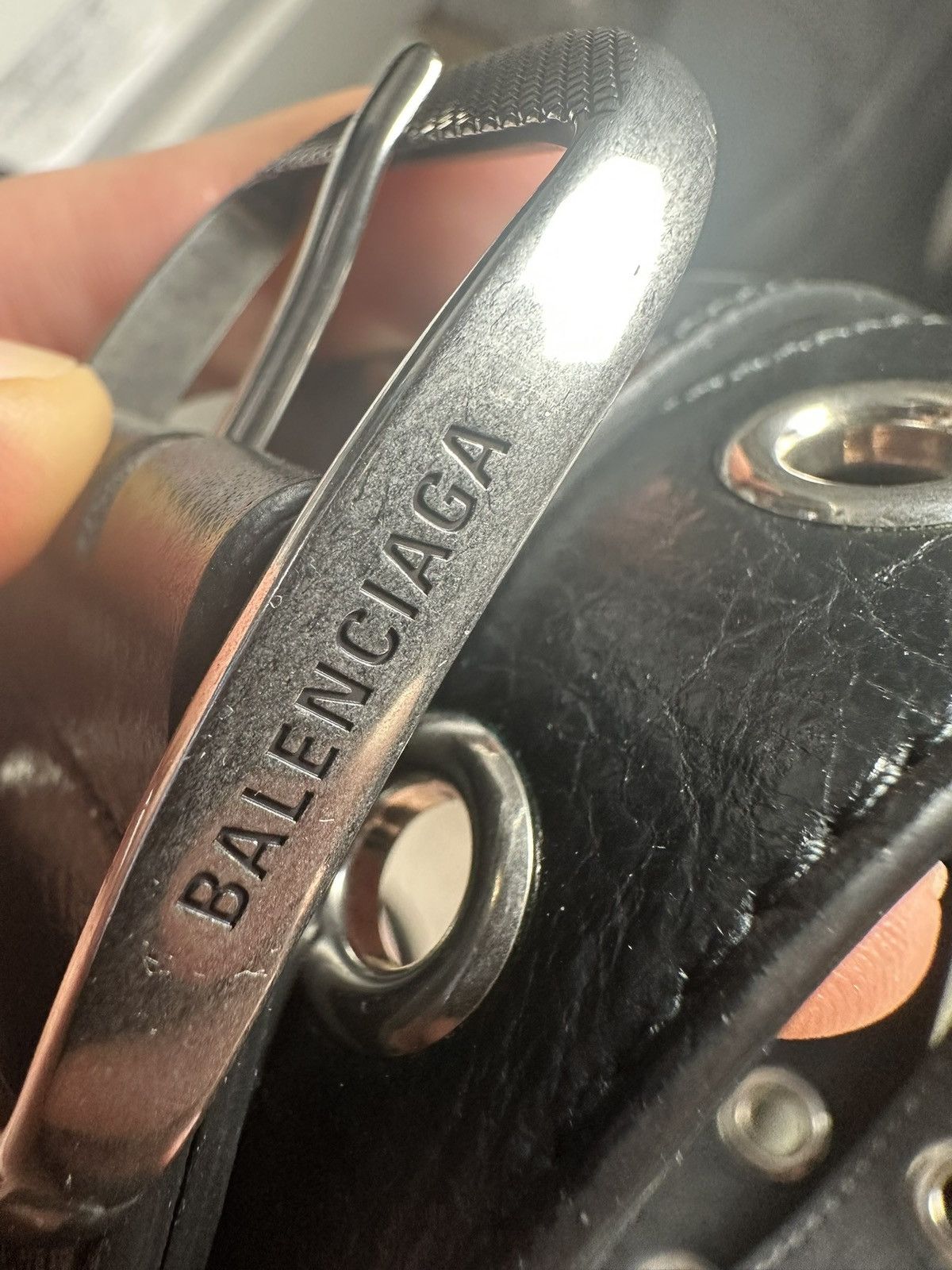 Balenciaga Balenciaga Cagole leather belt 95 BNWT Size 34 - 5 Thumbnail