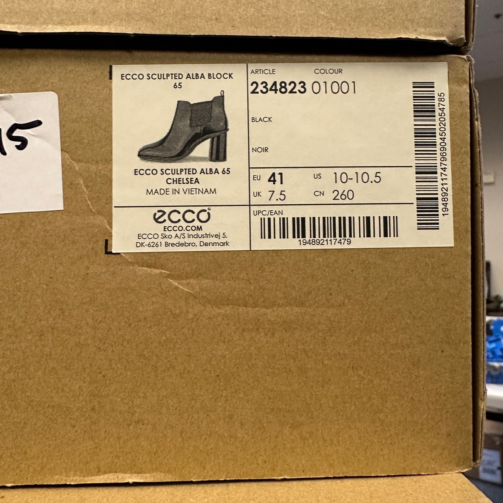 Ecco ECCO WOMEN'S 41 SCULPTED ALBA BLOCK 65 CHELSEA SHINE BLACK Size US 10.5 / IT 40.5 - 7 Thumbnail