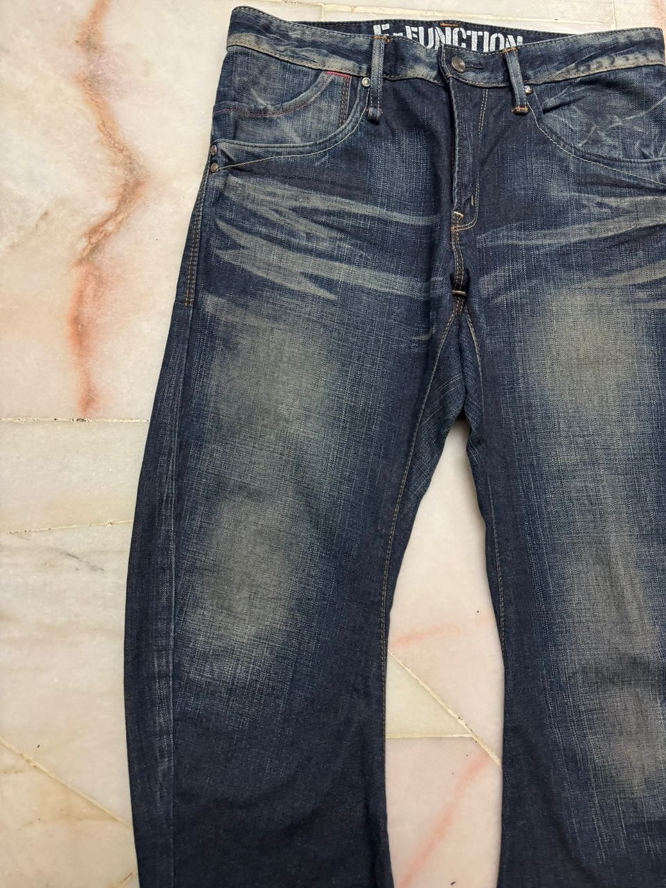 Edwin 💥VINTAGE Y2K E-FUNCTION EDWIN WHISKER MUDWASH DARK JEANS Size US 32 / EU 48 - 4 Thumbnail