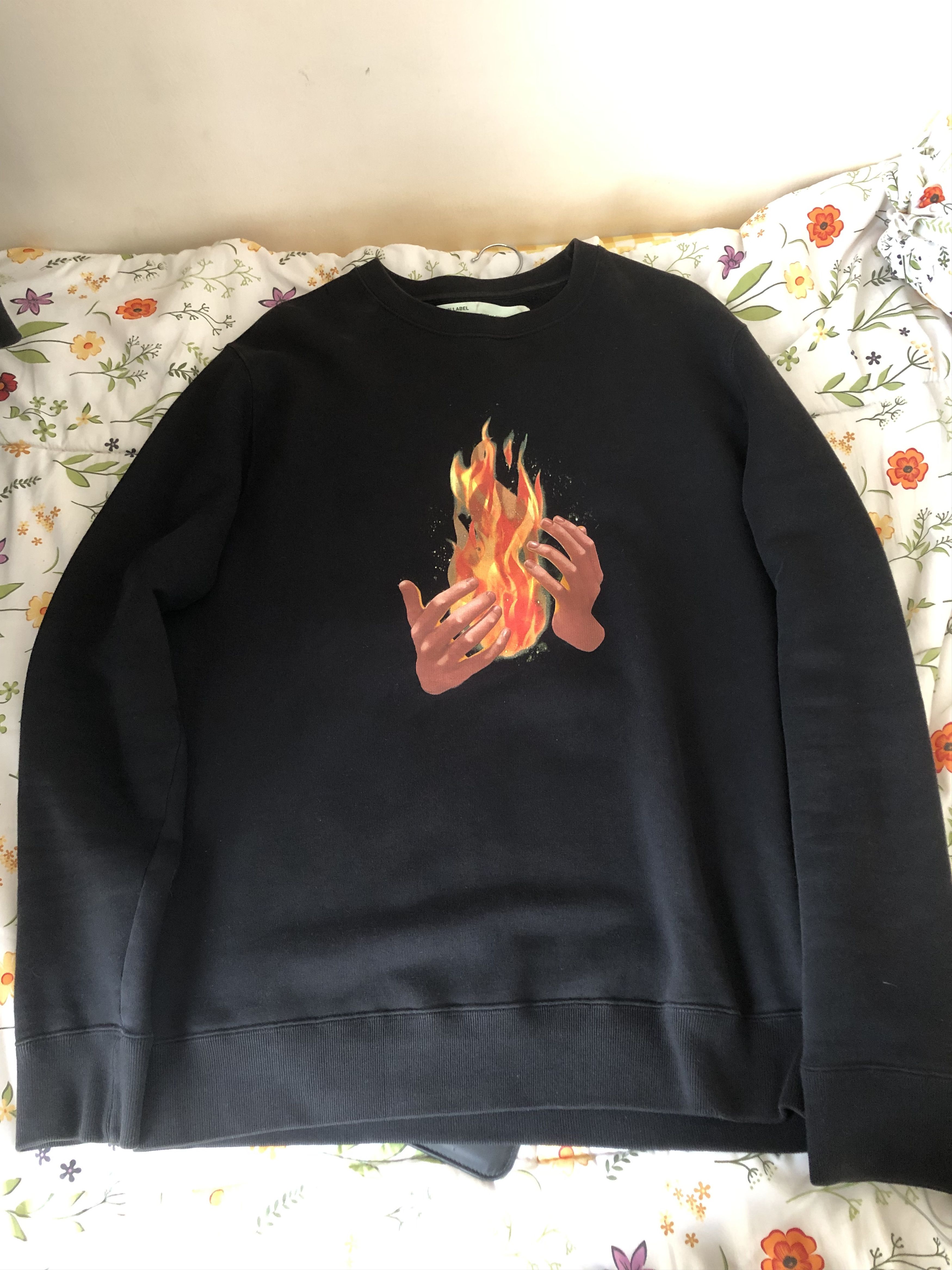 Off-White Off white Diagonal Flame Crewneck Size US L / EU 52-54 / 3 - 2 Thumbnail