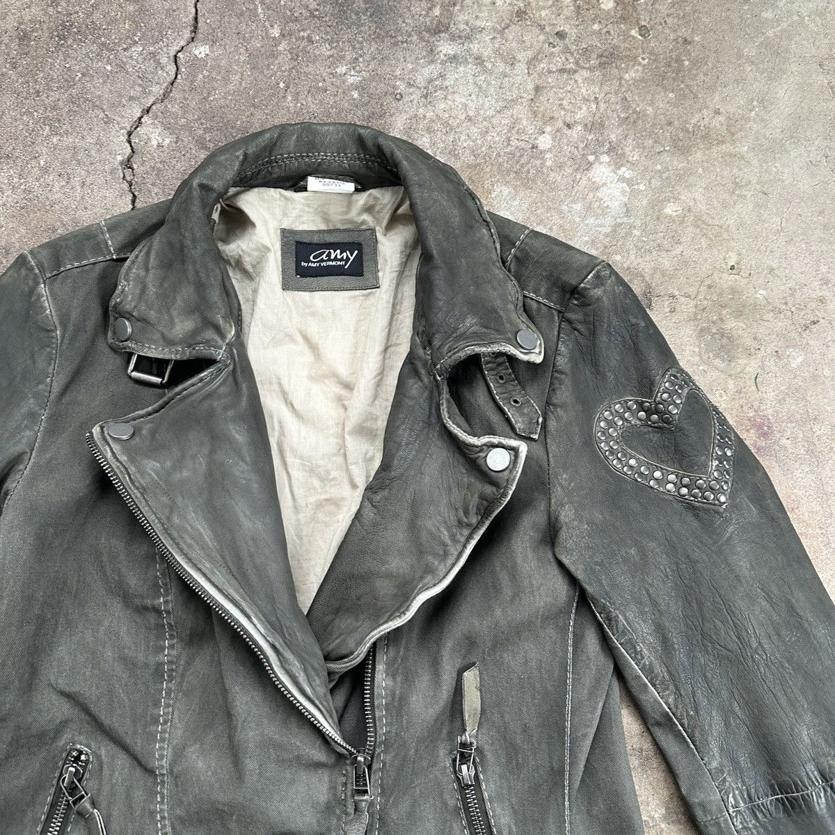 If Six Was Nine Vintage Amy by Amy Vermont Leather/Denim Jacket Size M / US 6-8 / IT 42-44 - 4 Thumbnail