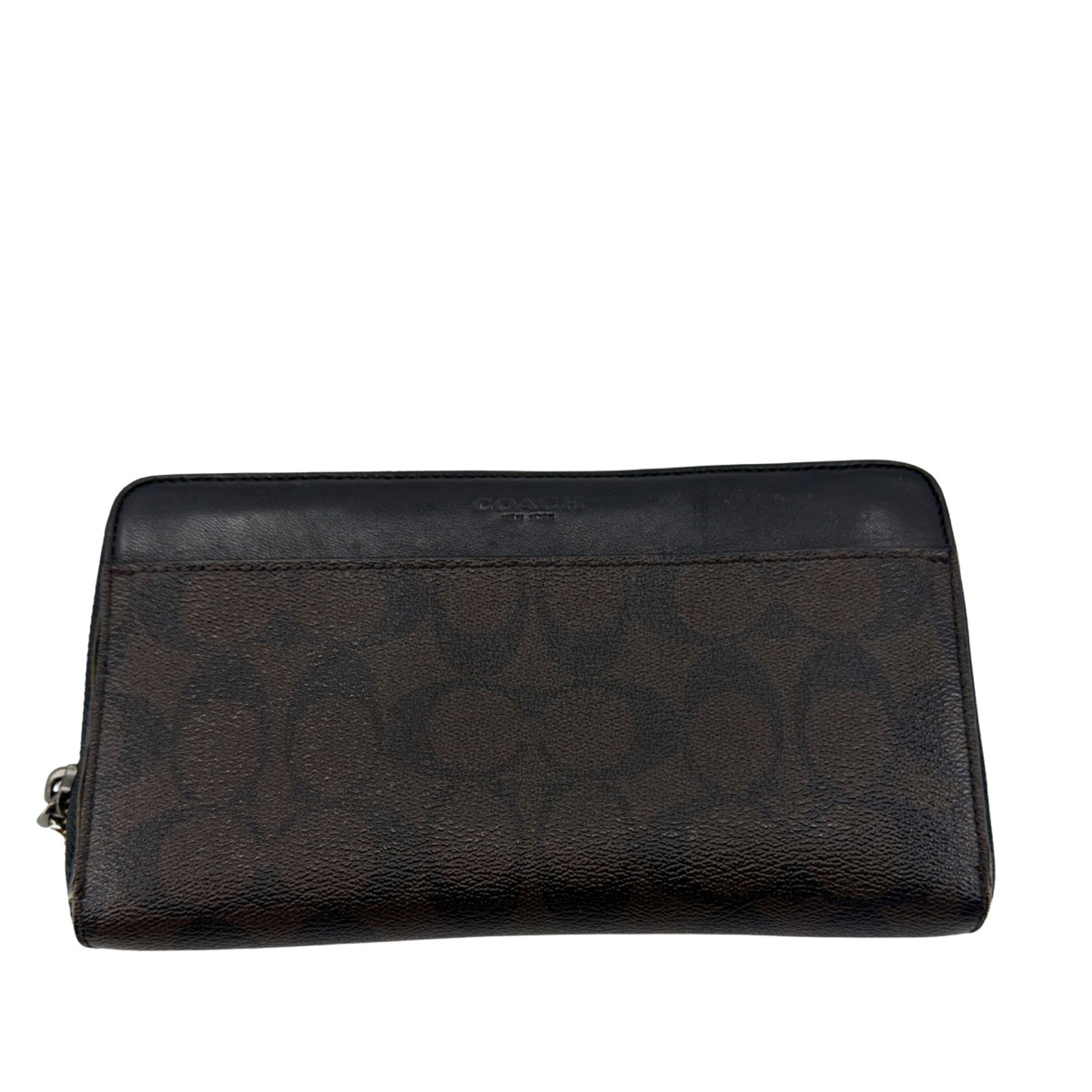 Coach Coach Accordio Zip BrownBlack Signature Coated Canvas Wallet Size ONE SIZE - 1 Thumbnail
