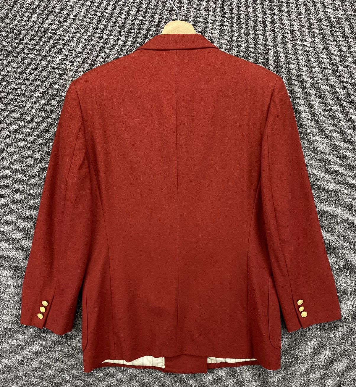 Burberry Vintage Burberry Rare Red Wool Blazer Coat Jacket Size US M / EU 48-50 / 2 - 10 Thumbnail