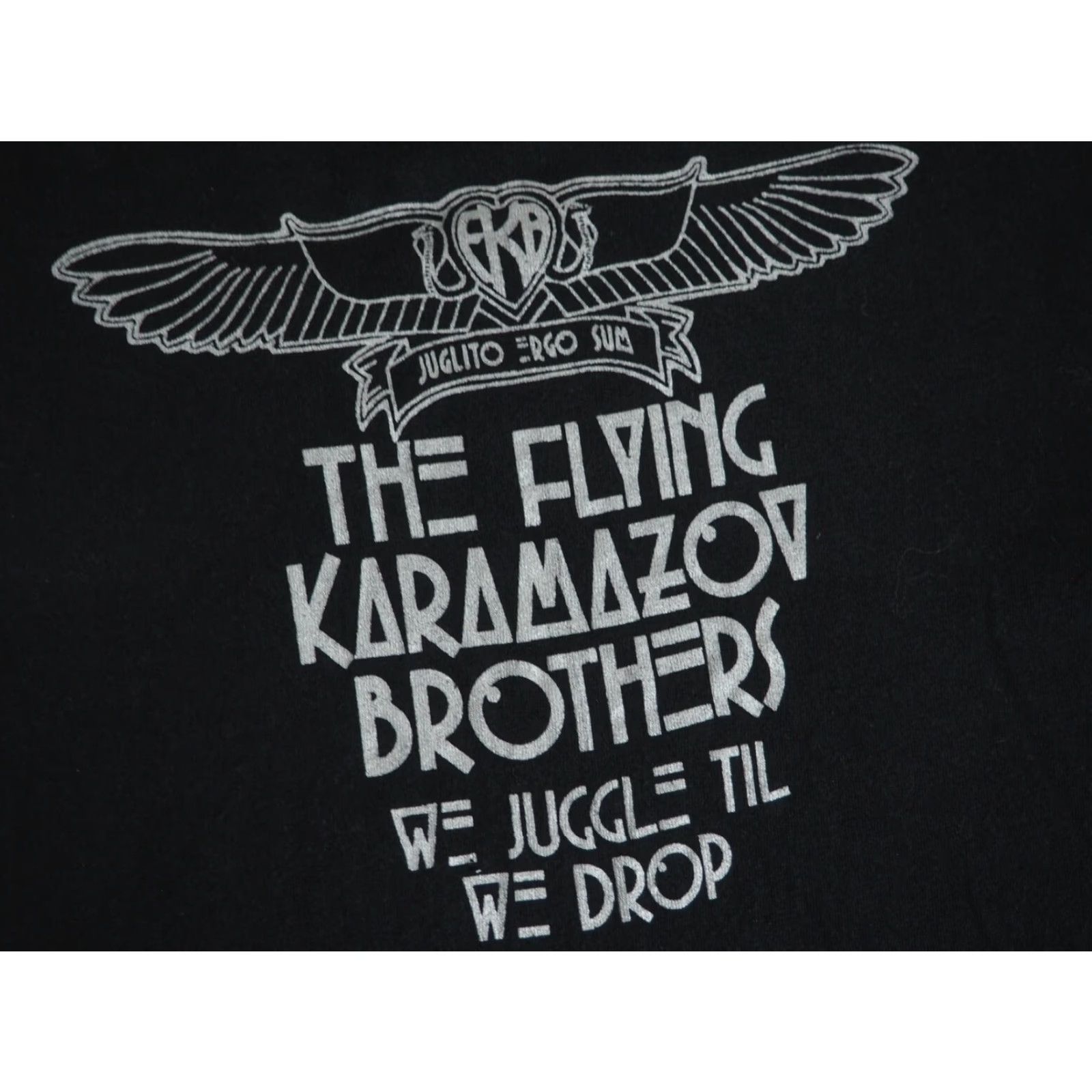 Anvil VTG Anvil Black L/S Tee T-Shirt Circus Graphic 1980s 70s 80s Flying Karamazov Brothers USA S Unisex Shirt Size US S / EU 44-46 / 1 - 4 Thumbnail