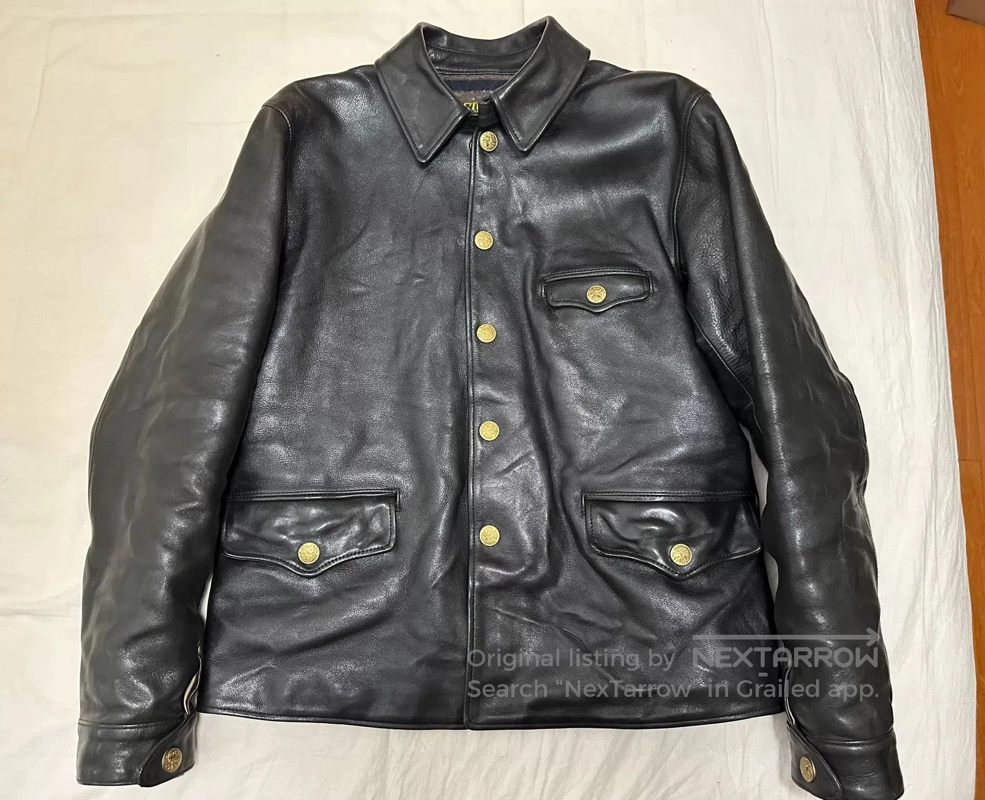 Other Sturdy Cowhide Driving Leather Jacket. Size US M / EU 48-50 / 2 - 1 Thumbnail