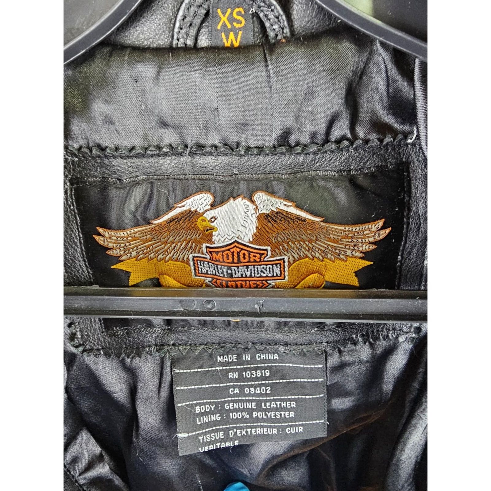 Harley Davidson VINTAGE Harley-Davidson 100th Anniversary Leather Motorcycle Jacket SZ XS Women Size XS / US 0-2 / IT 36-38 - 7 Thumbnail