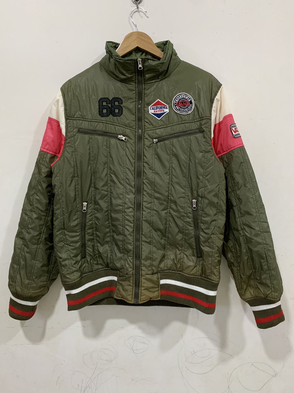Green Vans California Skate Roots Bomber Jacket