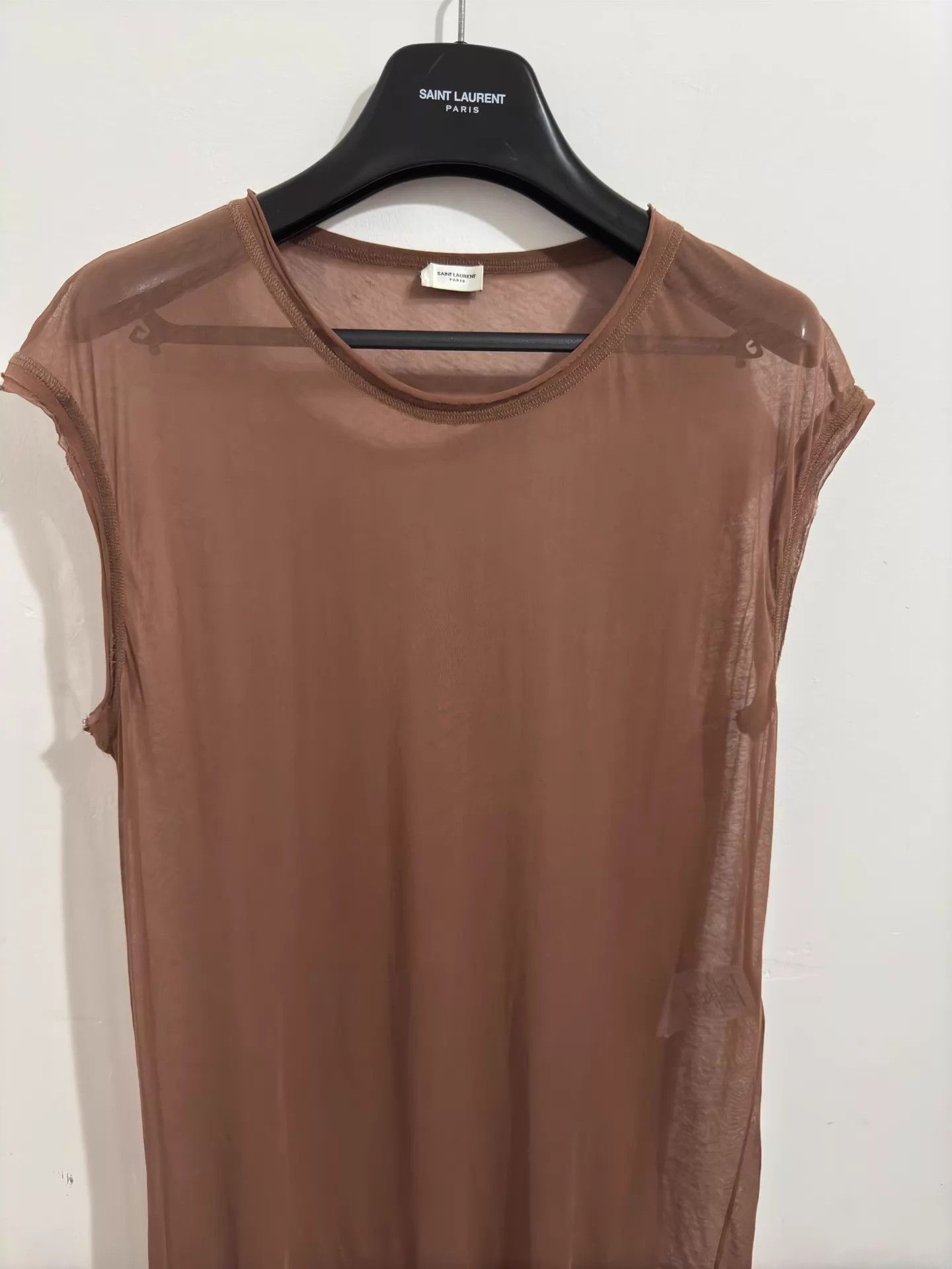 Saint Laurent Paris SLP 23SS Brown Distressed Oversize Vest L Size L / US 10 / IT 46 - 3 Thumbnail