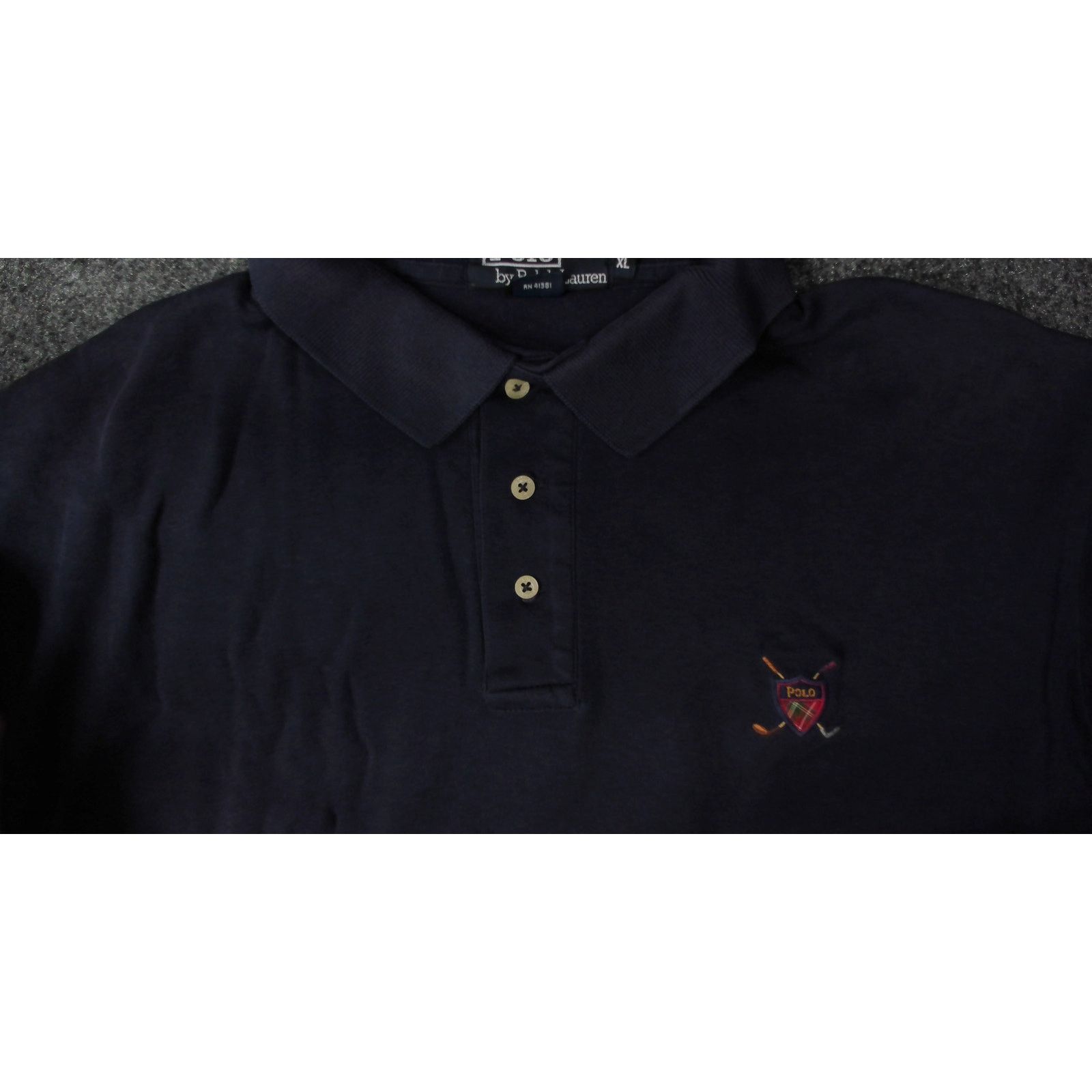 Polo Ralph Lauren Polo Ralph Lauren VTG 90s Sun Faded Boxy Golf Crest Polo XXL Size US XXL / EU 58 / 5 - 7 Thumbnail