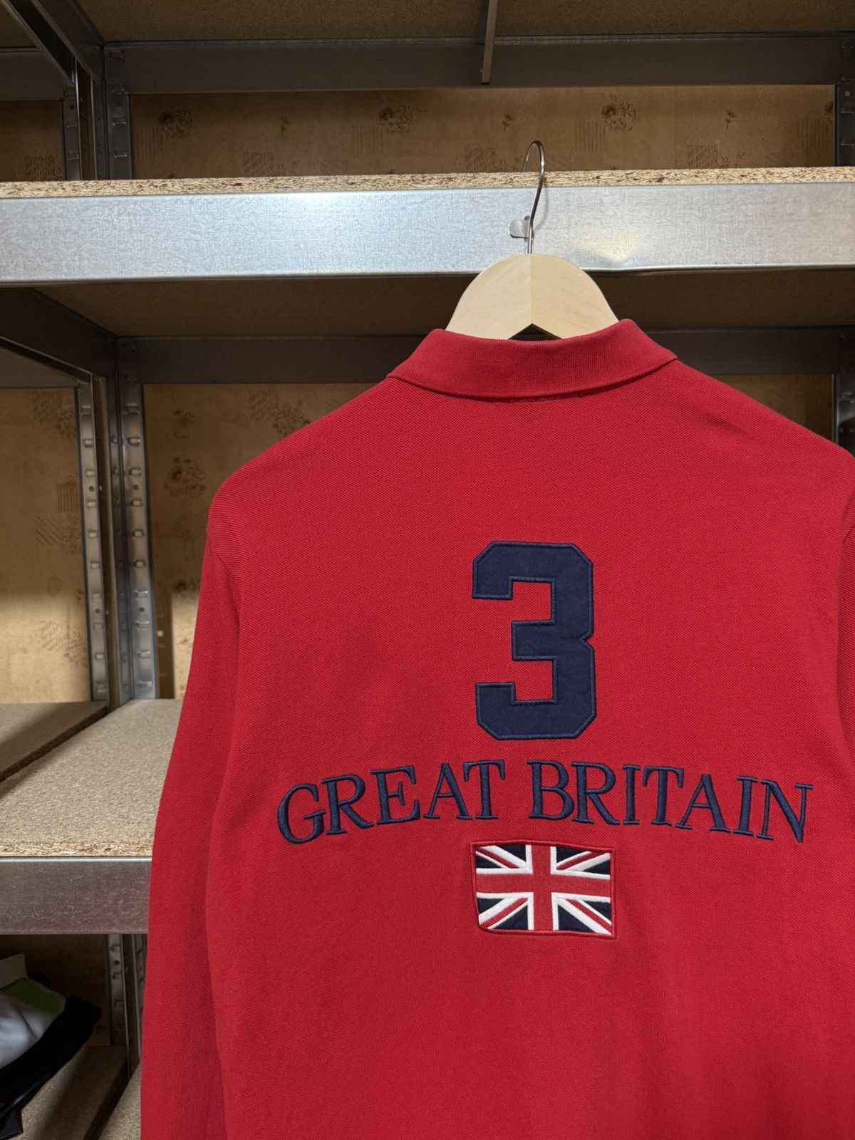 Polo Ralph Lauren × RRL Ralph Lauren × Rugby Ralph Lauren Vintage PRL Ralph Lauren Great Britain GBR Longsleeve Polo Size US M / EU 48-50 / 2 - 5 Thumbnail