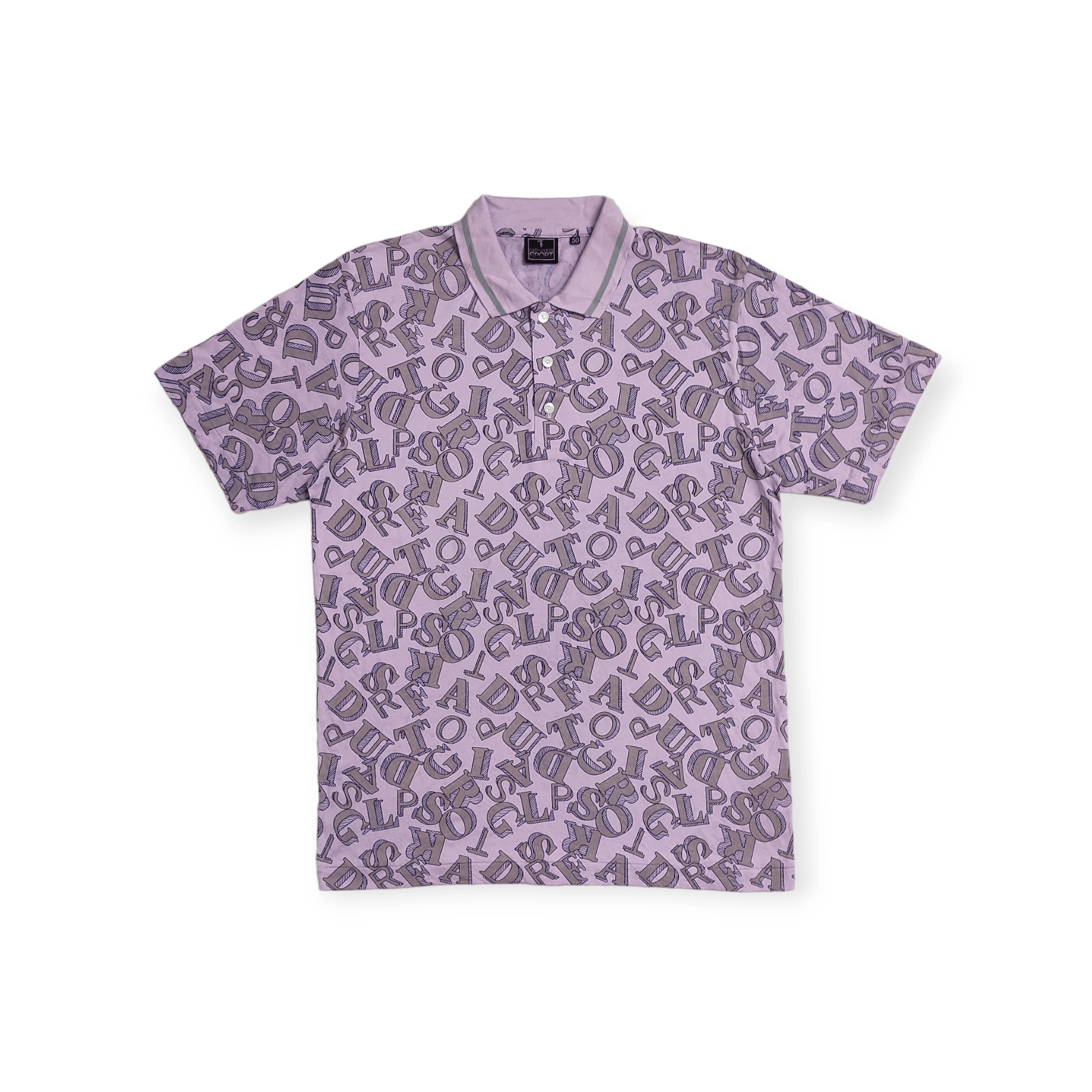 Trussardi SS90's TRUSSARDI SPORT OVP MONOGRAM POLO'S SHIRT Size US M / EU 48-50 / 2 - 1 Thumbnail