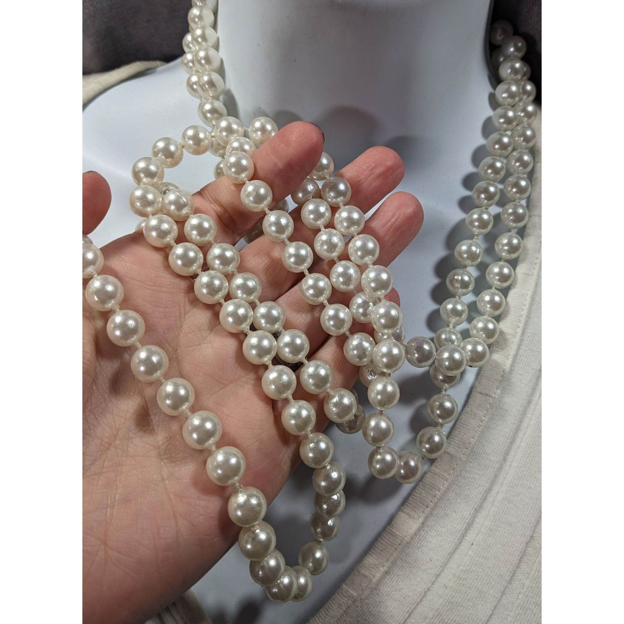 Other Extra Long Glam Beaded Faux Pearl Necklace Size ONE SIZE - 2 Thumbnail
