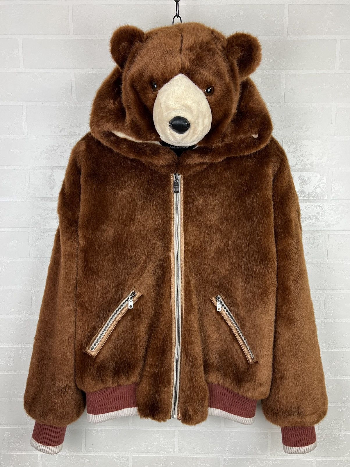 Dolce & Gabbana DOLCE&GABBANA Jacket Faux Fur Teddy Bear Hood DG Millennials Size US M / EU 48-50 / 2 - 1 Thumbnail