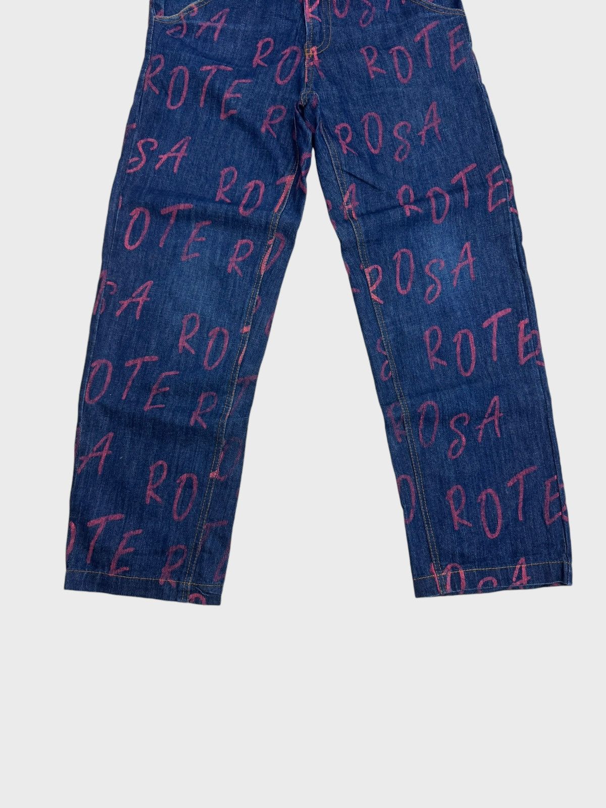 Japanese Brand ROTE ROSA All Print Distressted Denim Jeans Size US 32 / EU 48 - 6 Thumbnail