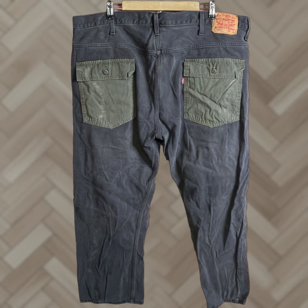 Levi's VINTAGE Levi's 569 Jeans - Denim Black 42 Inseam 30 Straight Pockets Men 42x30 Regular Size Levi's 569 Jeans - Denim Black 42x30 Green Back Pockets Size US 42 / EU 58 - 1 Thumbnail