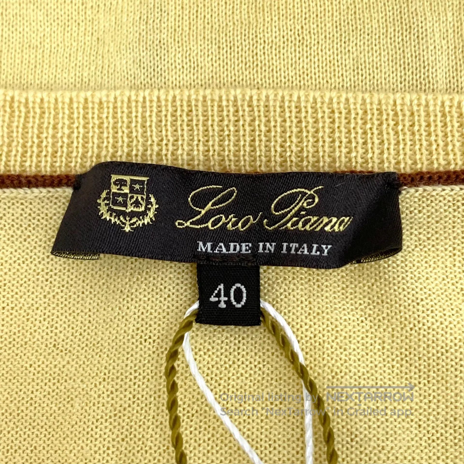 Loro Piana LORO PIANA Yellow Cashmere Round Neck Single Breasted Long Size S / US 4 / IT 40 - 5 Thumbnail
