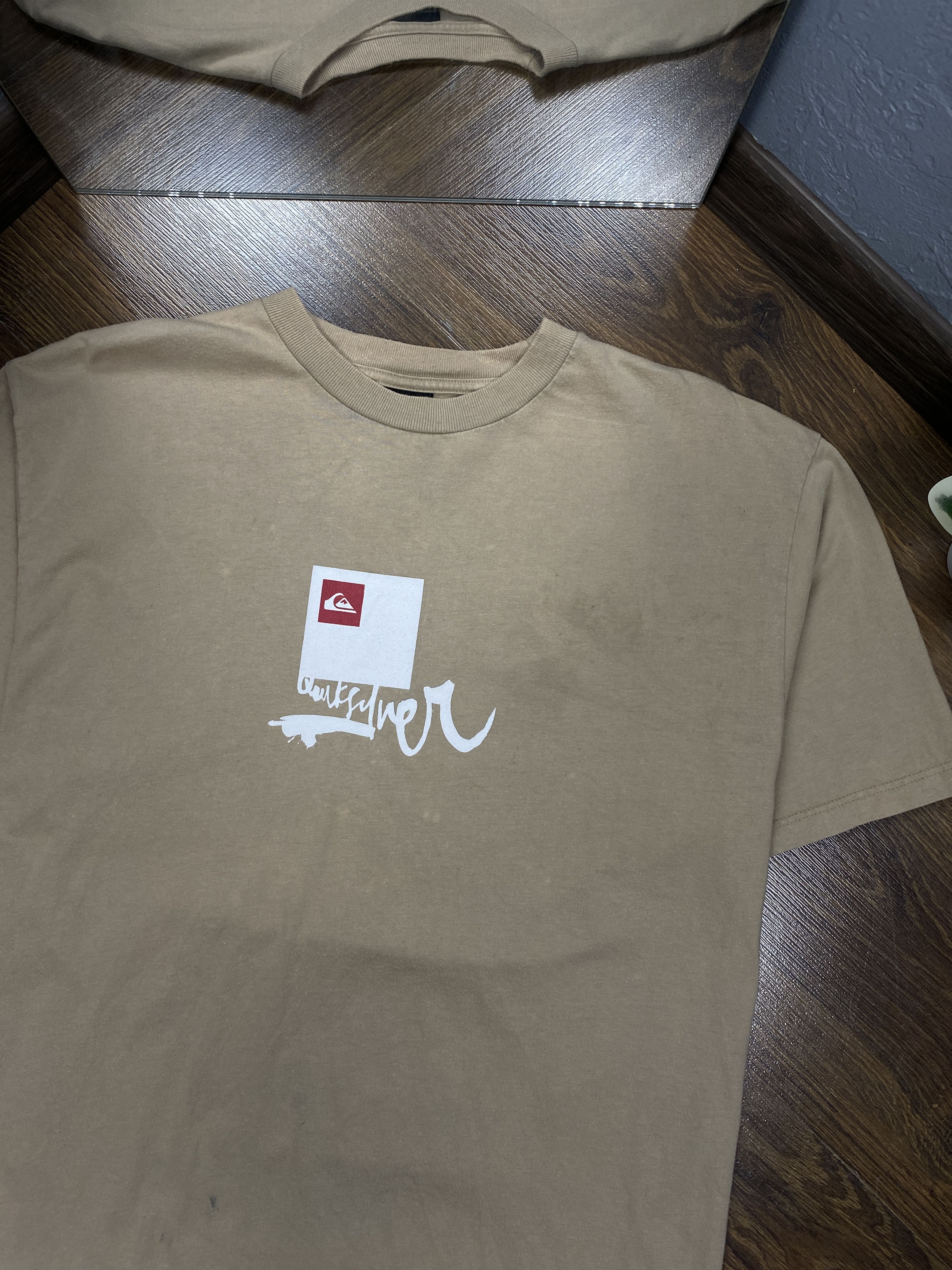 Quiksilver × Vintage Quiksilver Vintage Mens Center Logo T-Shirt Size US L / EU 52-54 / 3 - 2 Thumbnail