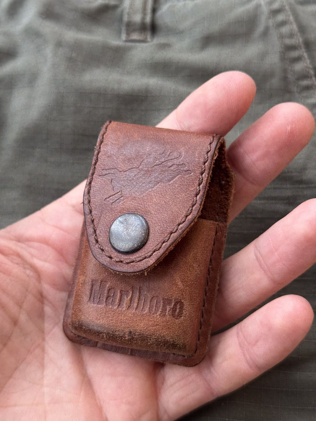 Marlboro × Vintage 🔥Vintage rare 90s Marlboro Rodeo Brown Leather Case Size ONE SIZE - 2 Thumbnail
