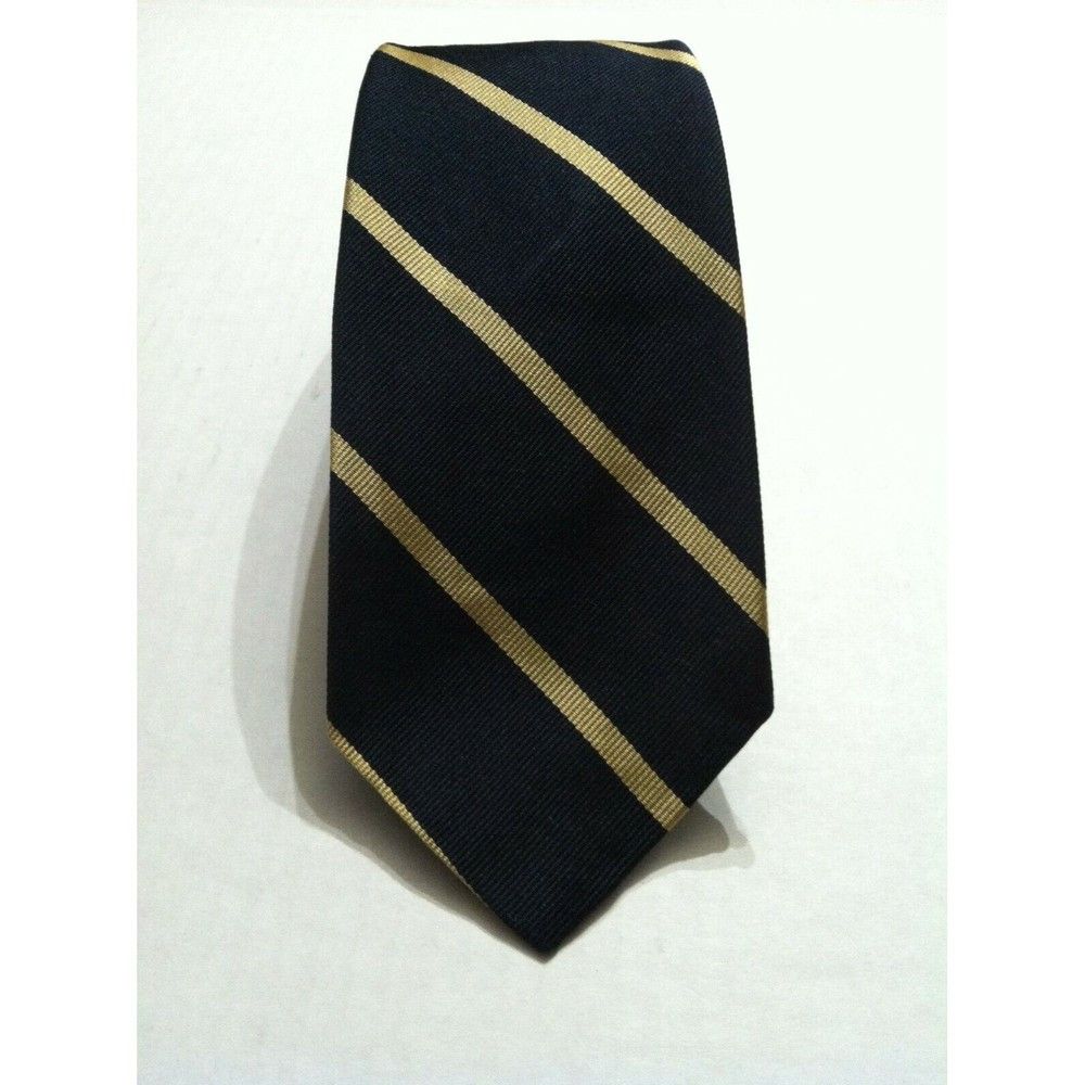 Robert Talbott ROBERT TALBOTT MENS NAVY 100%SILK STRIPED TIE WIDTH: 3 1/8" Size ONE SIZE - 1 Thumbnail