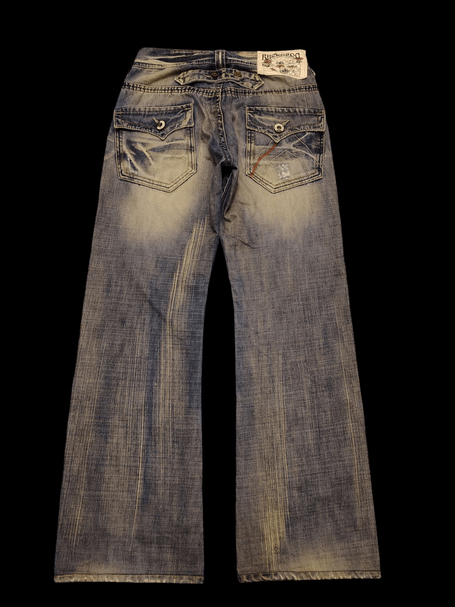 Hysteric Glamour 💥Thrashed💥 90s Buckaroo Flared Jeans Distressed Bootcut Size US 28 / EU 44 - 18 Thumbnail