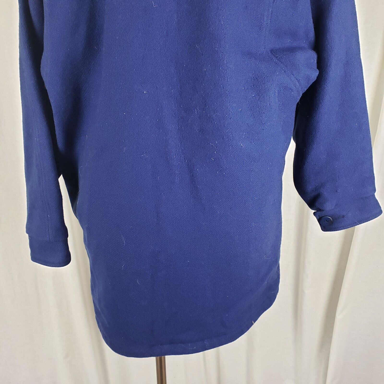 Woolrich Woolen Mills Vtg Woolrich Woman Cobalt Plaid Lined Wool Car Coat Peacoat Size S / US 4 / IT 40 - 6 Thumbnail