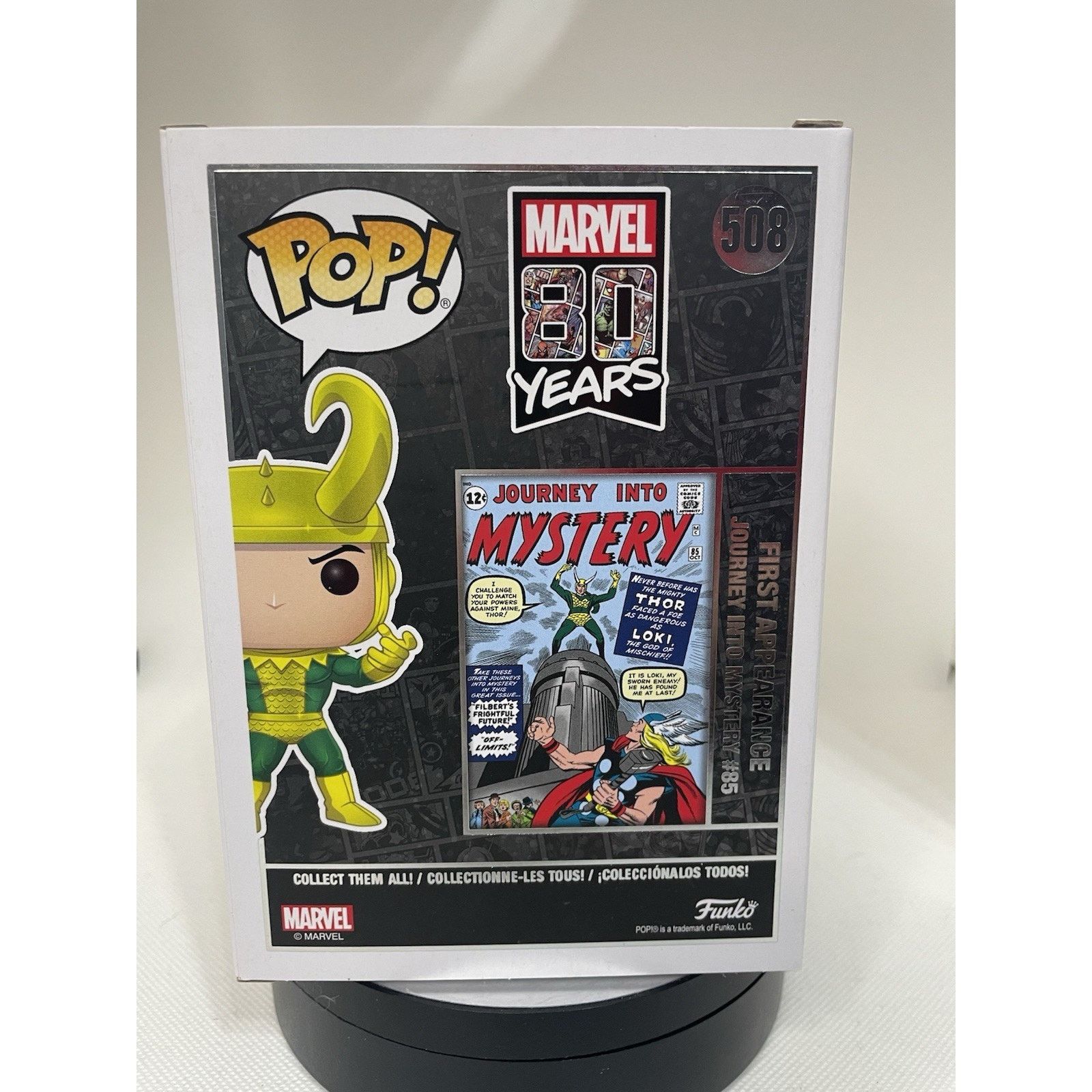 Marvel Comics Funko POP Marvel 80 Years: Loki #508, Marvel Collector Corps Size ONE SIZE - 5 Thumbnail