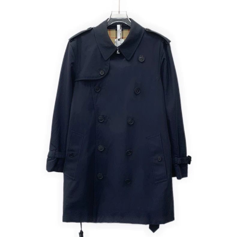 Burberry Burberry Blue Cotton Trench Coat Size US XS / EU 42 / 0 - 1 Thumbnail