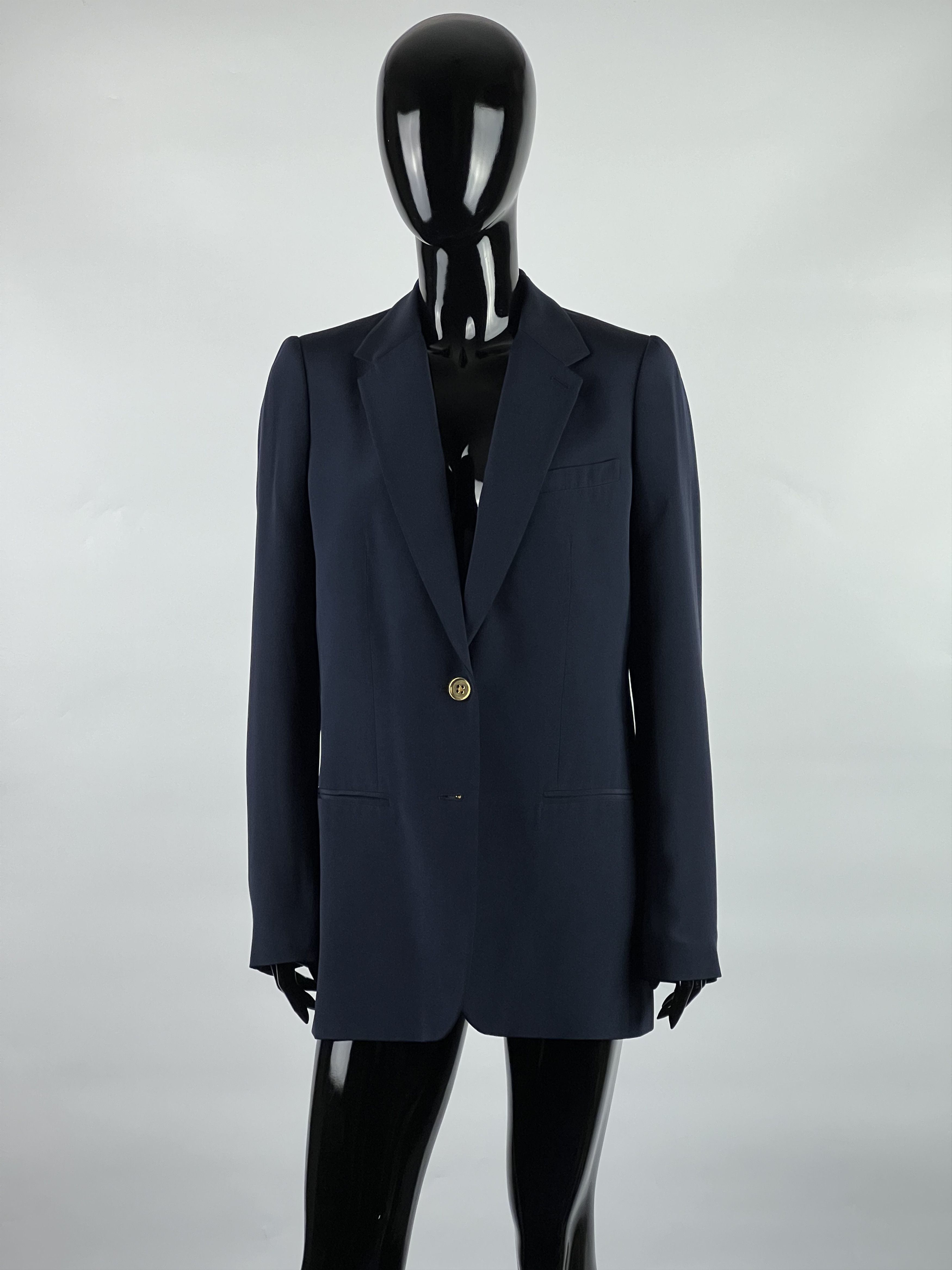 Joseph Joseph Navy Blue 100% Silk Blazer Jacket Size 38 Size M / US 6-8 / IT 42-44 - 1 Thumbnail