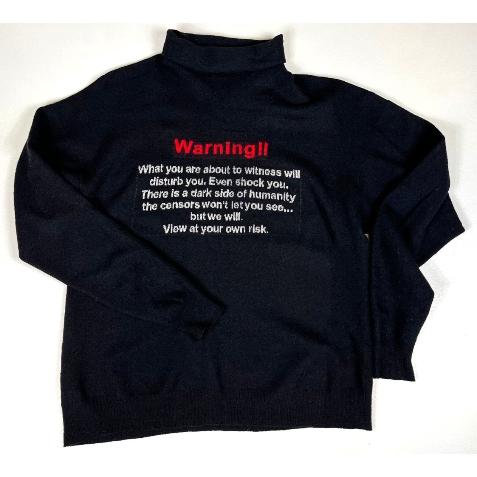 Vetements VETEMENTS Unisex Adult Turtle-Neck Sweater M Black Merino Wool Knit Pullover Slim Design Oversized Size US M / EU 48-50 / 2 - 7 Thumbnail