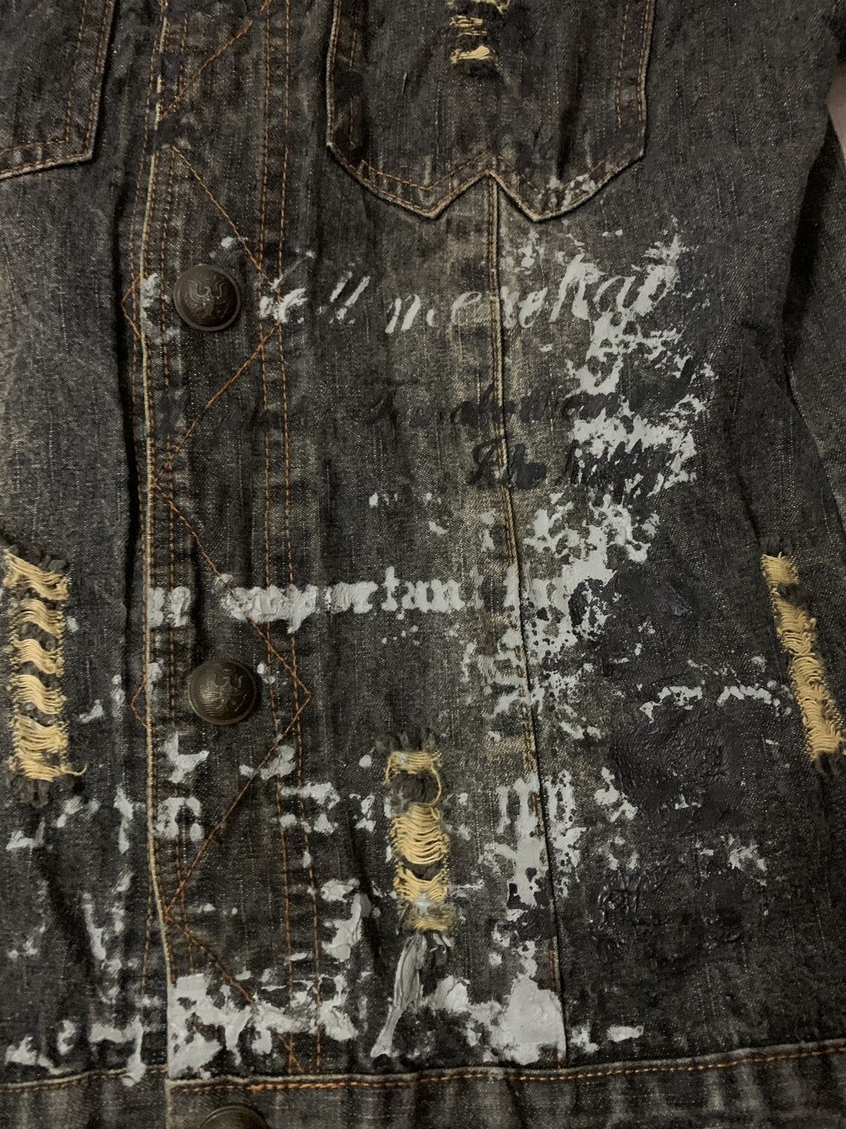 In The Attic × Japanese Brand × Seditionaries In The Attic Art Design Distressed Denim Jacket Size US L / EU 52-54 / 3 - 9 Thumbnail