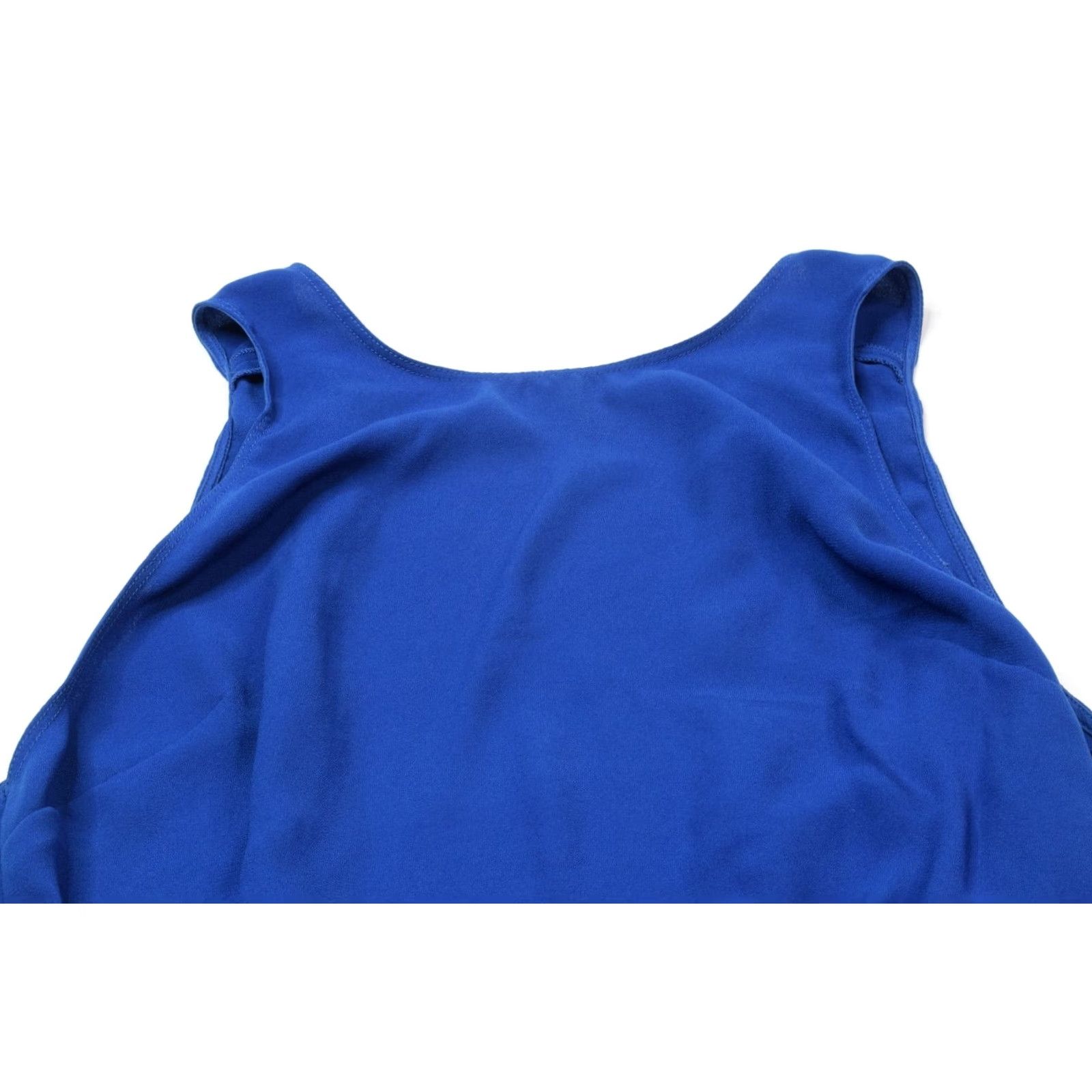 Vintage Wilfred Blouse Sleeveless Open-Back Royal Blue 8 Womens Lightweight Casual Crew Neck Polyester Blouse Size M / US 6-8 / IT 42-44 - 2 Thumbnail