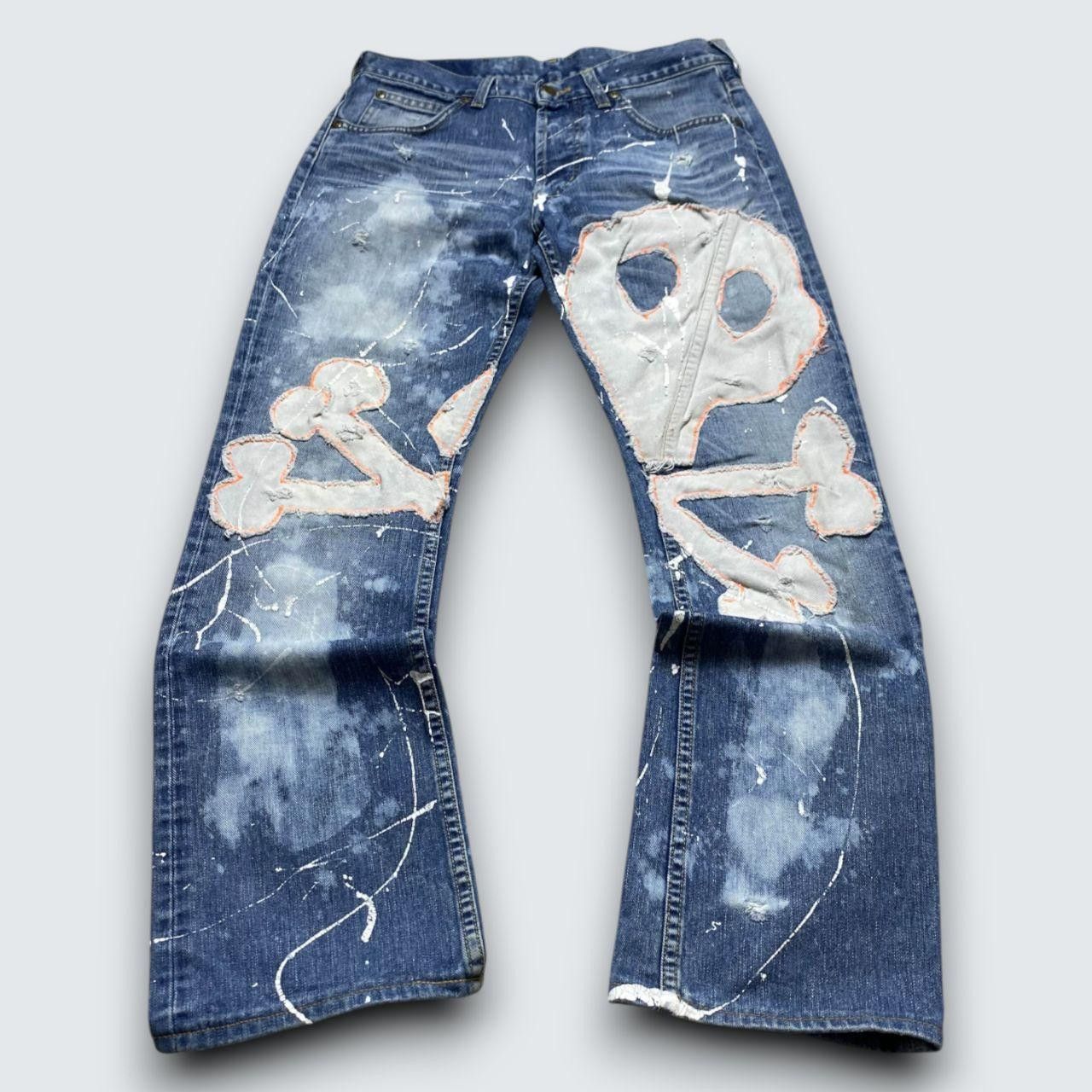 Lee Rare Lee Custom Embroidered Jeans Blue 32" Size US 32 / EU 48 - 1 Thumbnail