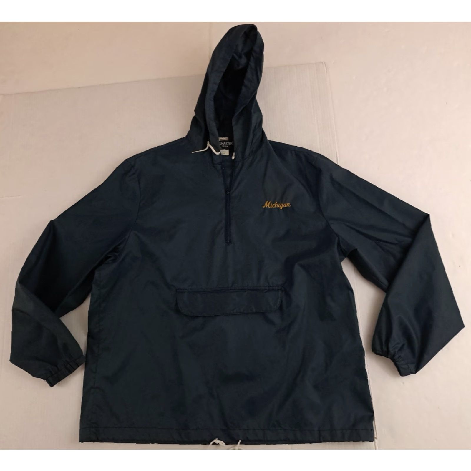 Vintage VINTAGE Michigan State XL 1/4 Zip Hooded Light USA Windbreaker&Zip Pocket Jacket Shirt? Size US XL / EU 56 / 4 - 6 Thumbnail