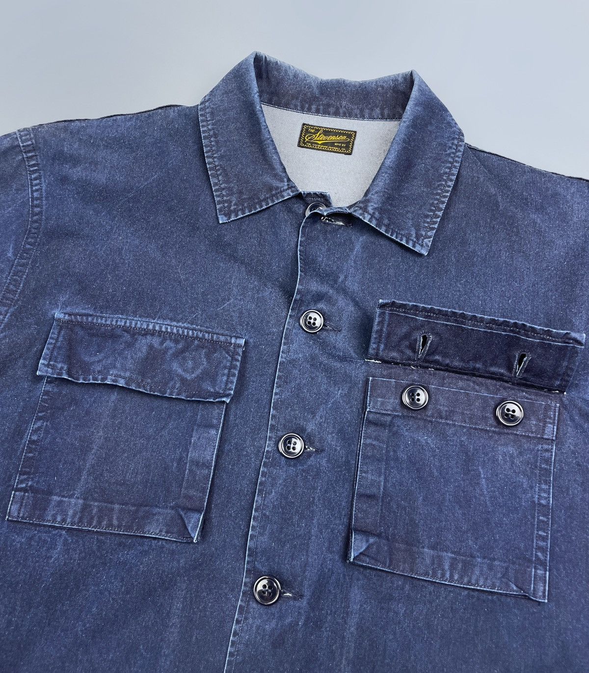 Stevenson Overall Co. The Stevenson Overall Co Japan Denim Overshirt Shirt Size L Size US L / EU 52-54 / 3 - 9 Thumbnail