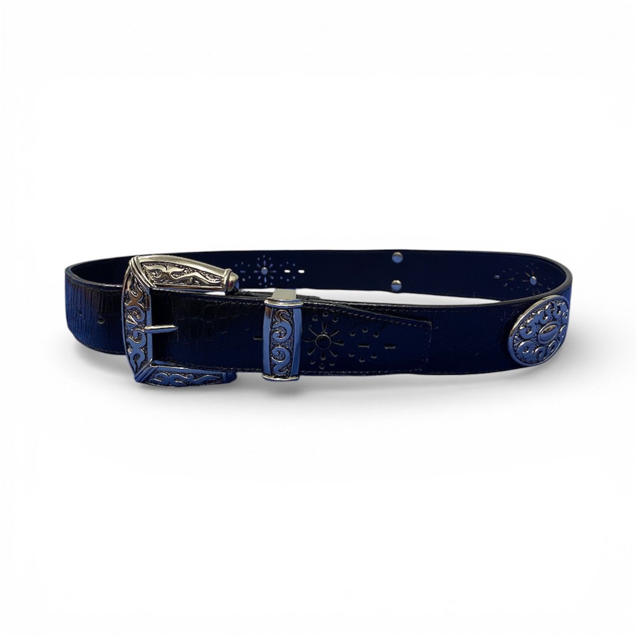 Tornado Mart Tordano Mart western style buckle with stud leather belt Size ONE SIZE - 2 Thumbnail