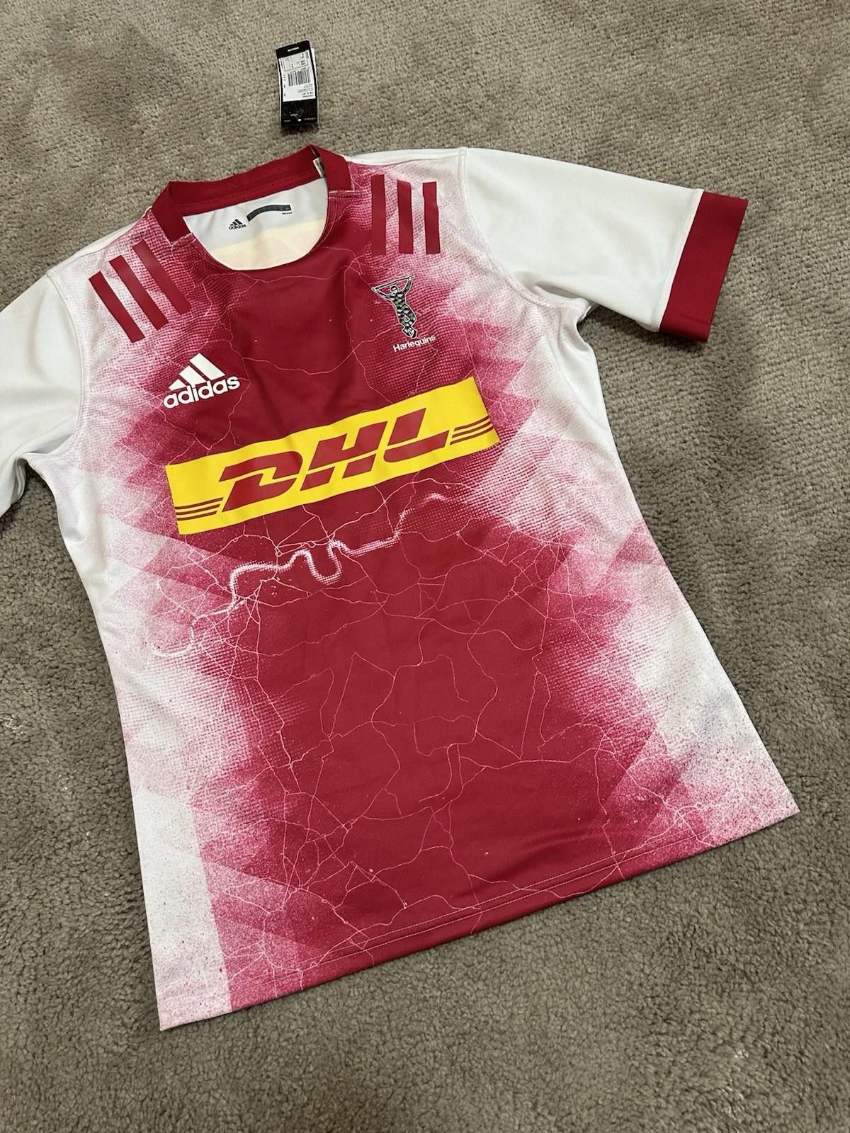 Adidas NWT HARLEQUINS 2020-21 HOME SHIRT ADIDAS GE0883 JERSEY RUGBY Size US XL / EU 56 / 4 - 2 Thumbnail