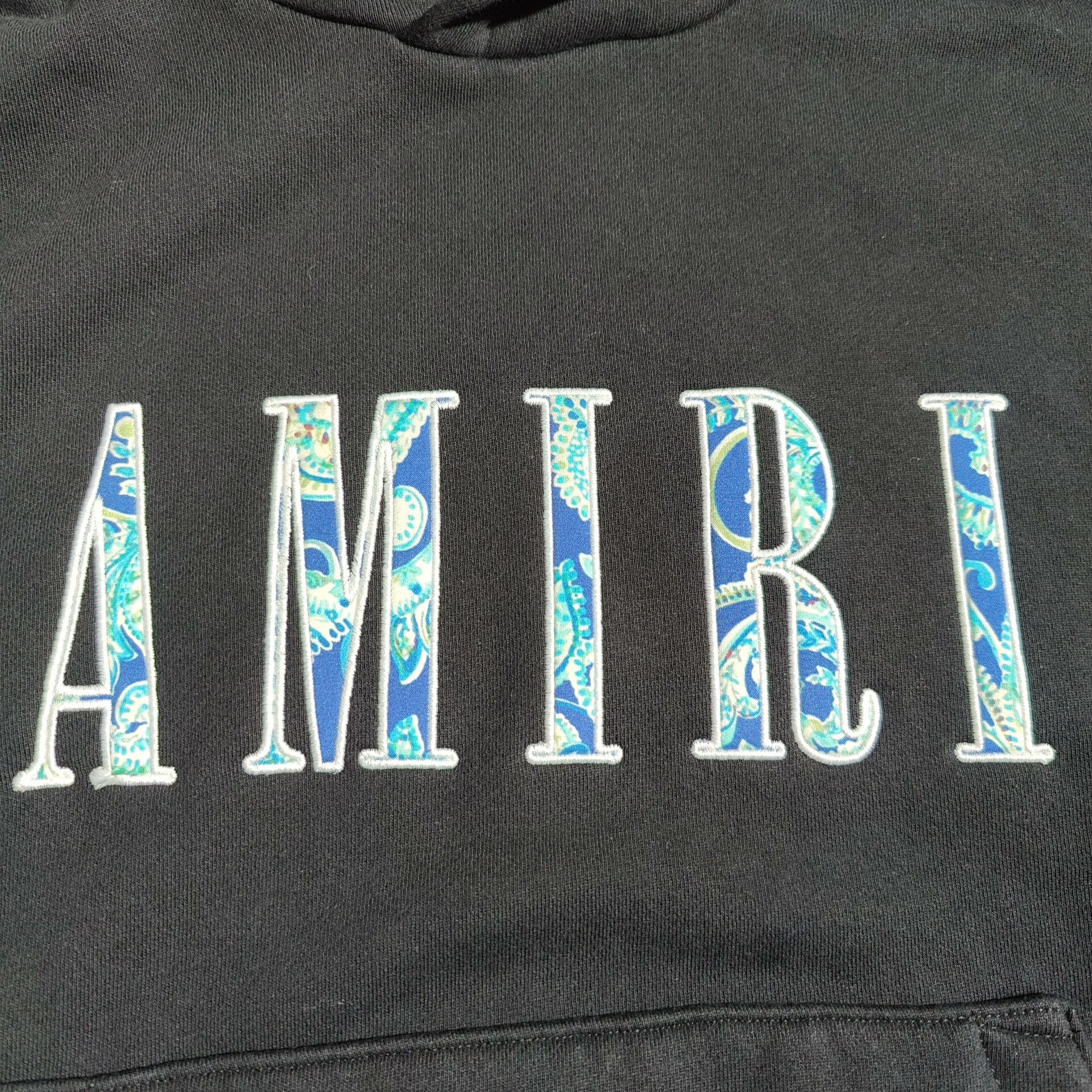 Amiri amiri black graphic hoodie with blue lettering Size US S / EU 44-46 / 1 - 2 Thumbnail