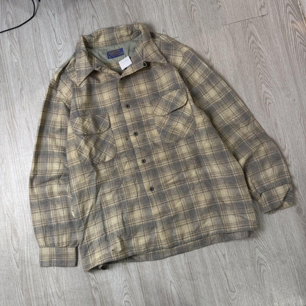 Pendleton PENDLETON pure virgin wool USA plaid flannel button vintage Size US XXL / EU 58 / 5 - 3 Thumbnail