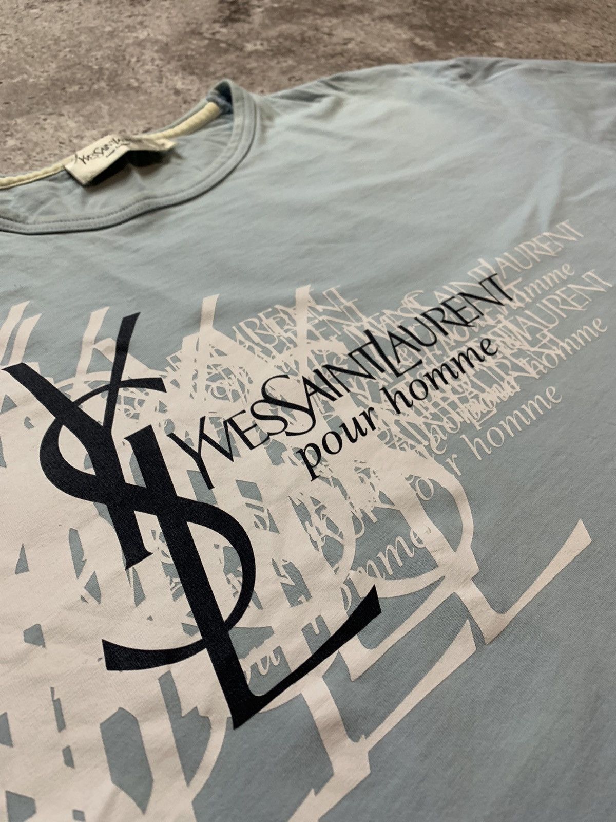 Vintage × Yves Saint Laurent Vintage Yves Saint Laurent Big Logo monogram tee Size US XL / EU 56 / 4 - 3 Thumbnail