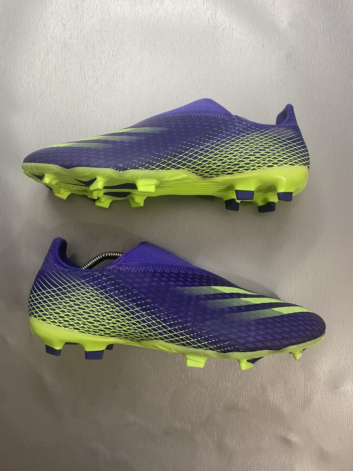 Adidas adidas X Ghosted 3 Laceless FG Purple Green Size US 12 / EU 45 - 6 Thumbnail