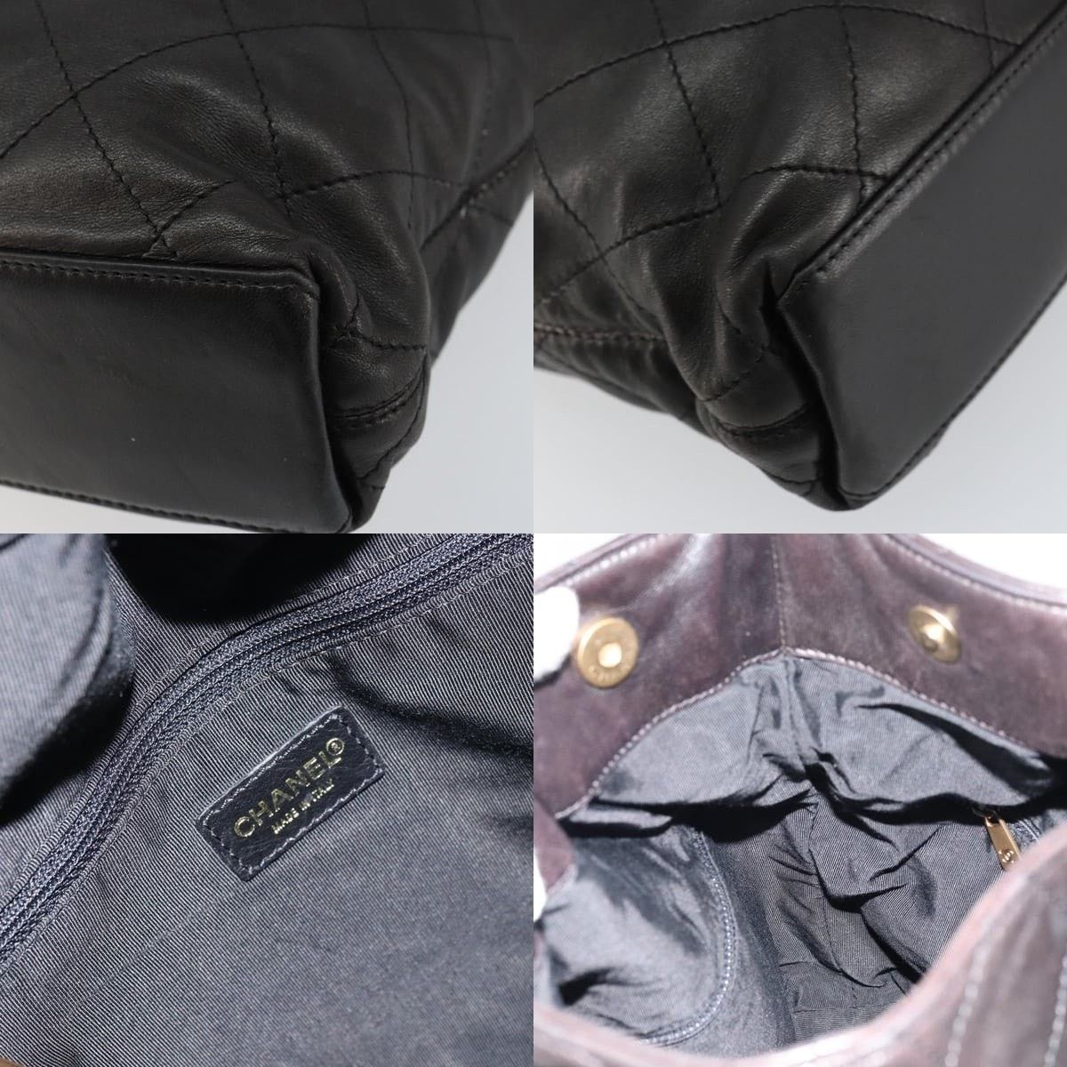 Chanel Chanel Matelasse Handbag Leather Black Gold CC Size ONE SIZE - 6 Thumbnail