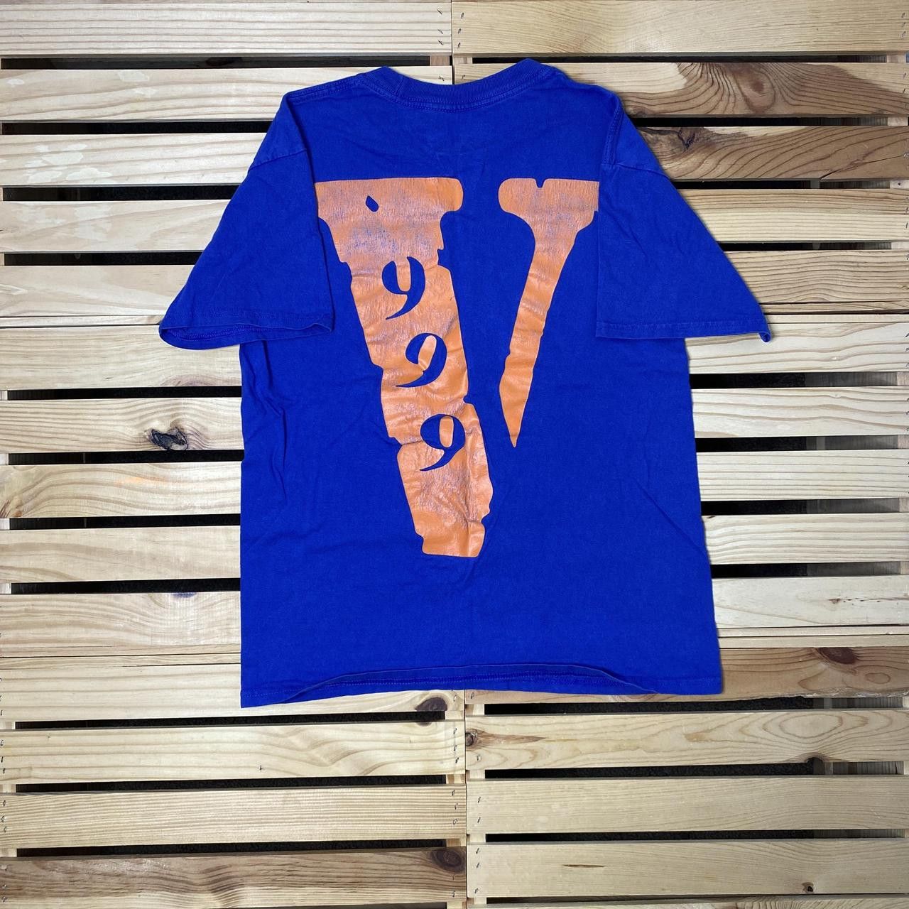 Vlone VLONE x Juice Wrld 999 Blue Streetwear Tee Size Small Size US S / EU 44-46 / 1 - 1 Thumbnail