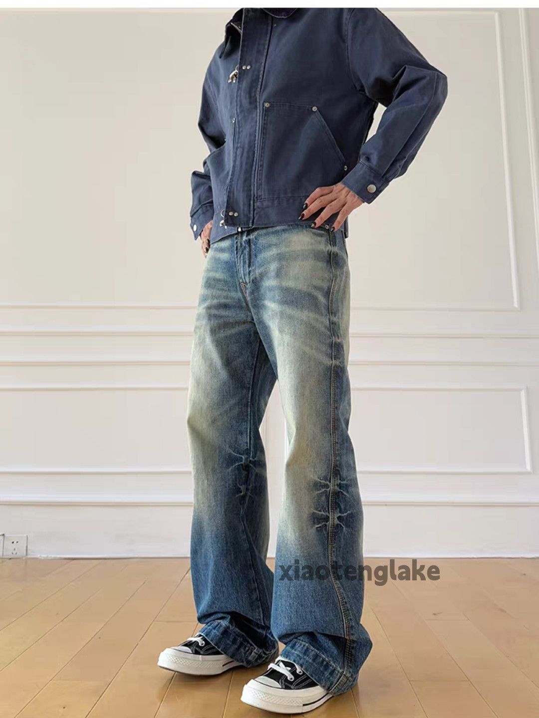Jean ltx vintage washed faded loose baggy hiphop jeans Size US 28 / EU 44 - 3 Thumbnail