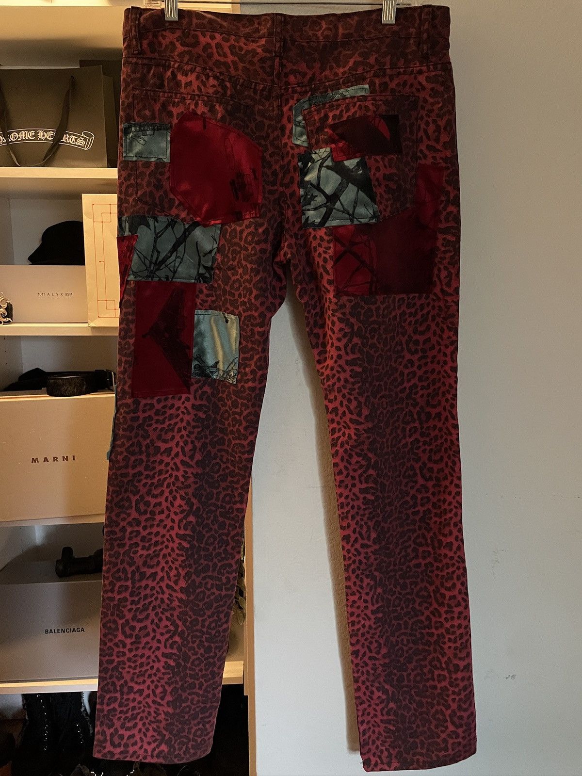 Siberia Hills Siberia Hills Hiker Patchwork Blood Red Leopard Pants Size US 34 / EU 50 - 2 Thumbnail